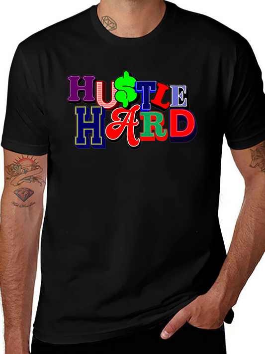 Hustle Hard Graphic Tee - Black T-Shirt