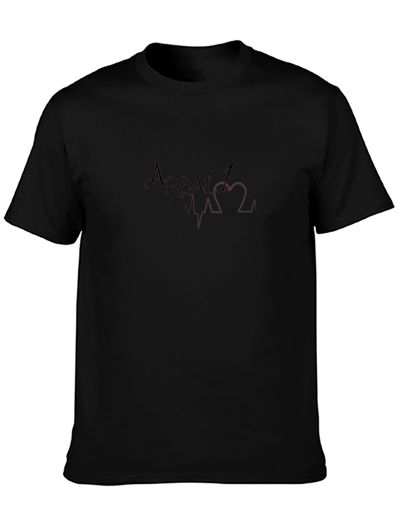 Stylish Black T-Shirt with AREAL 1 Text