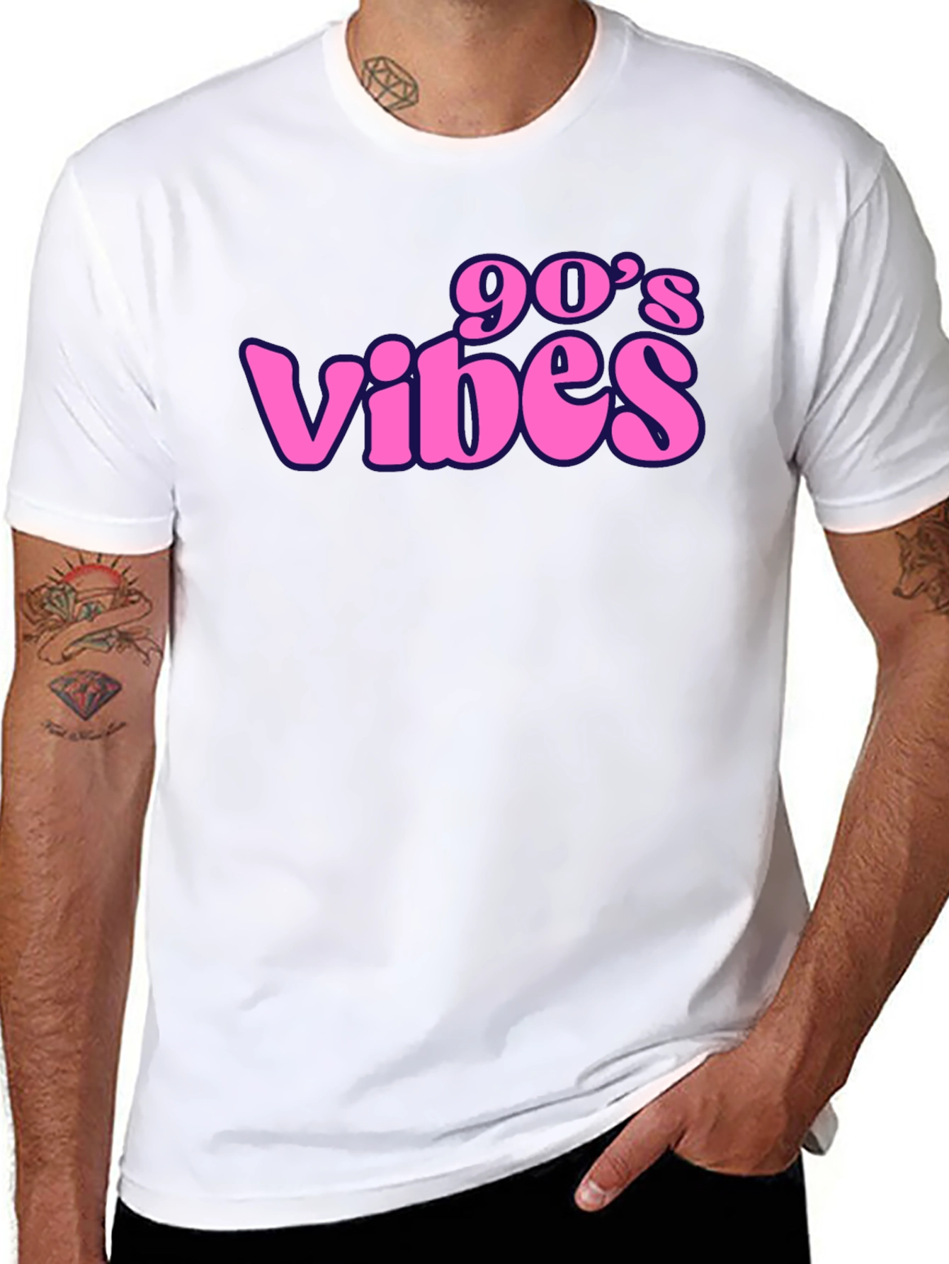 90s Vibes Black Graphic T-Shirt