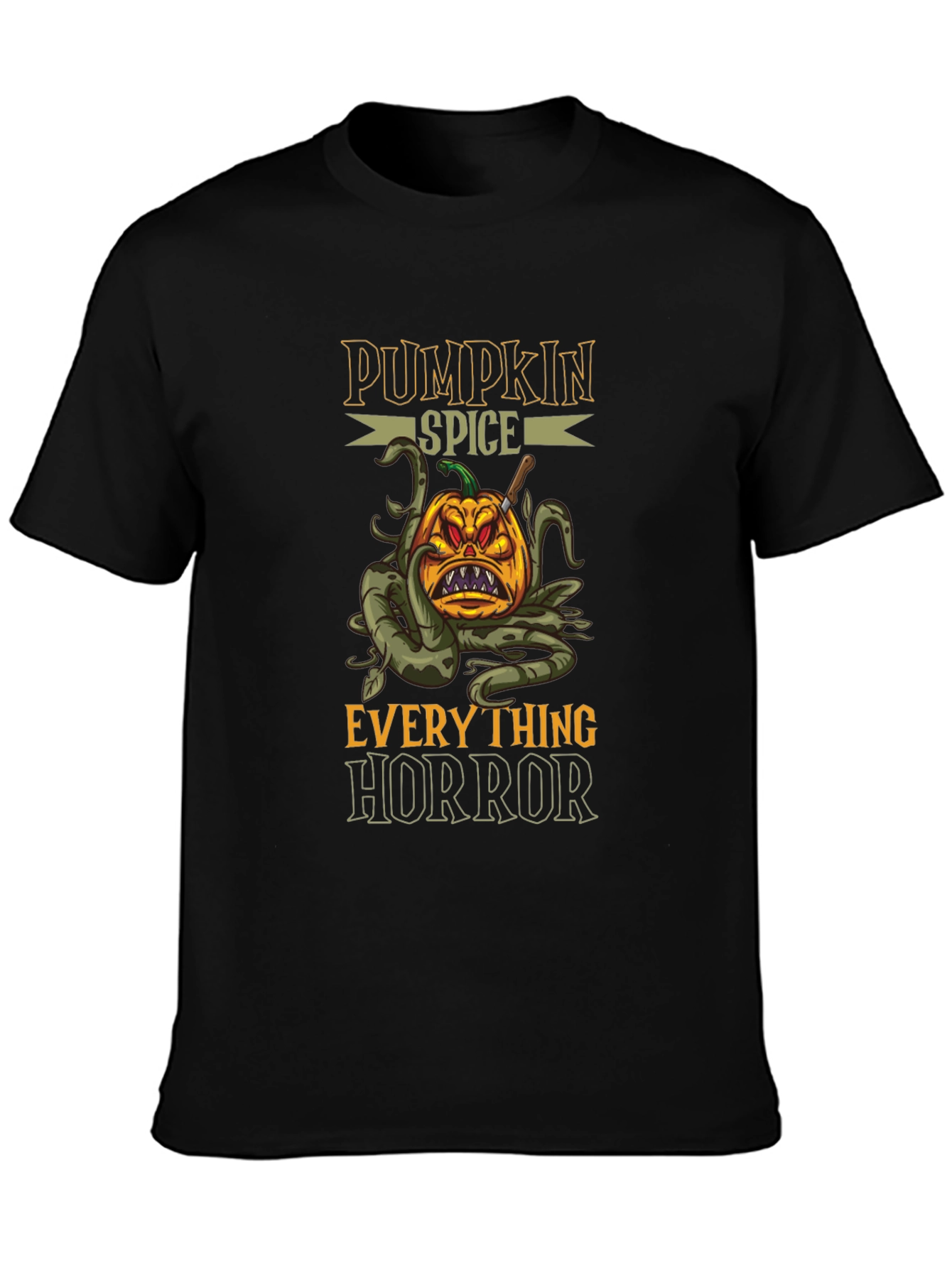 Pumpkin Spice Horror Graphic T-Shirt