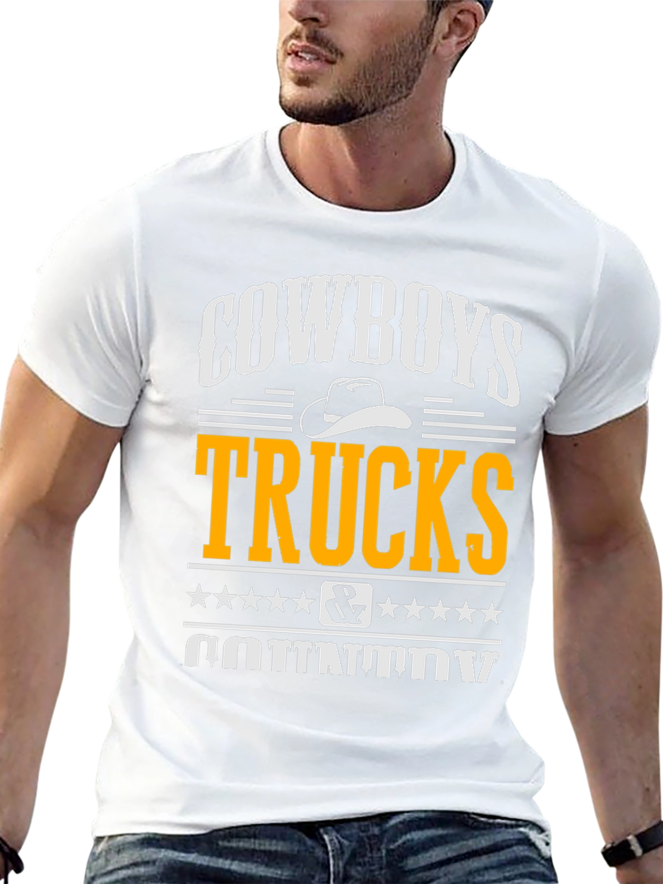 Cowboys Trucks Country Graphic Tee