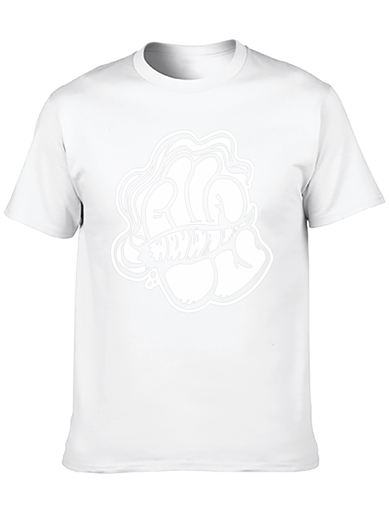 Black T-Shirt with Fist and Joint Graphic