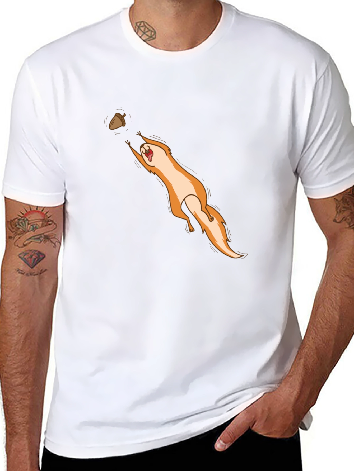 Funny Squirrel Nut Chaser Graphic T-Shirt