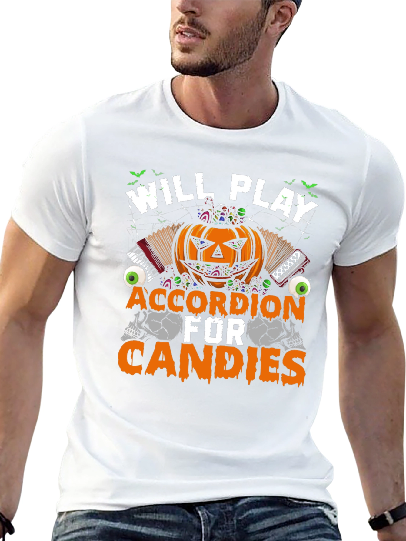 Halloween Accordion Player T-Shirt