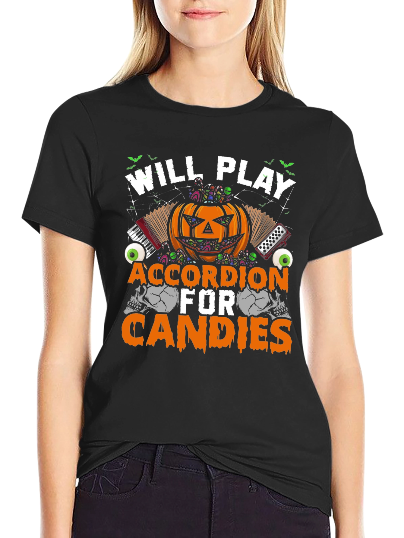 Halloween Accordion Player T-Shirt