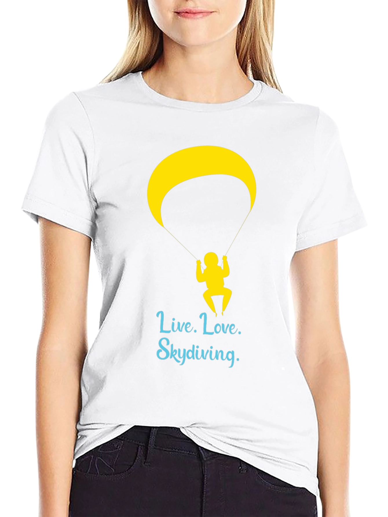 Live Love Skydiving Graphic Tee - Black