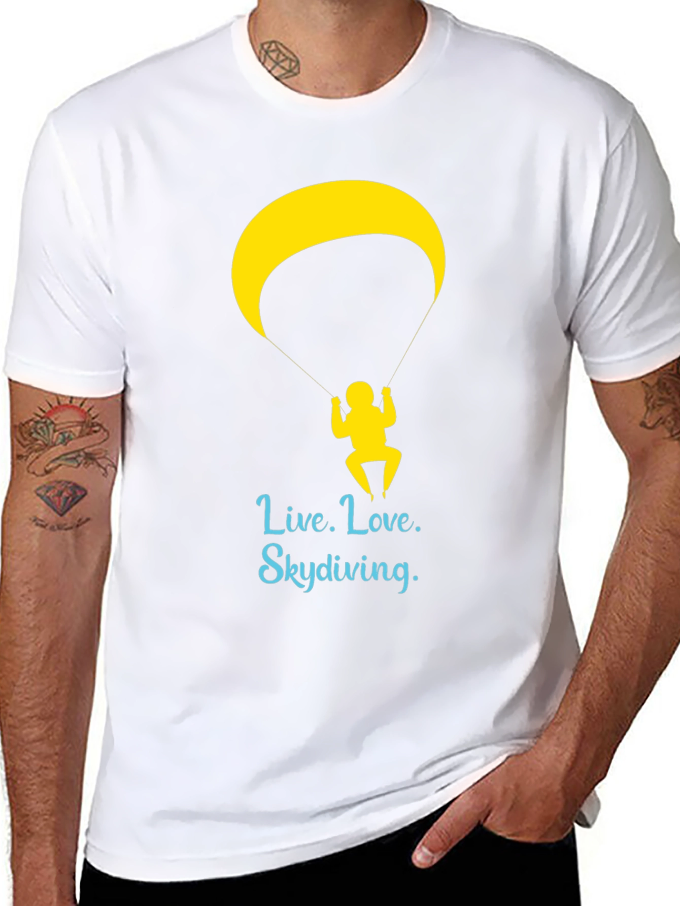 Live Love Skydiving Graphic Tee - Black