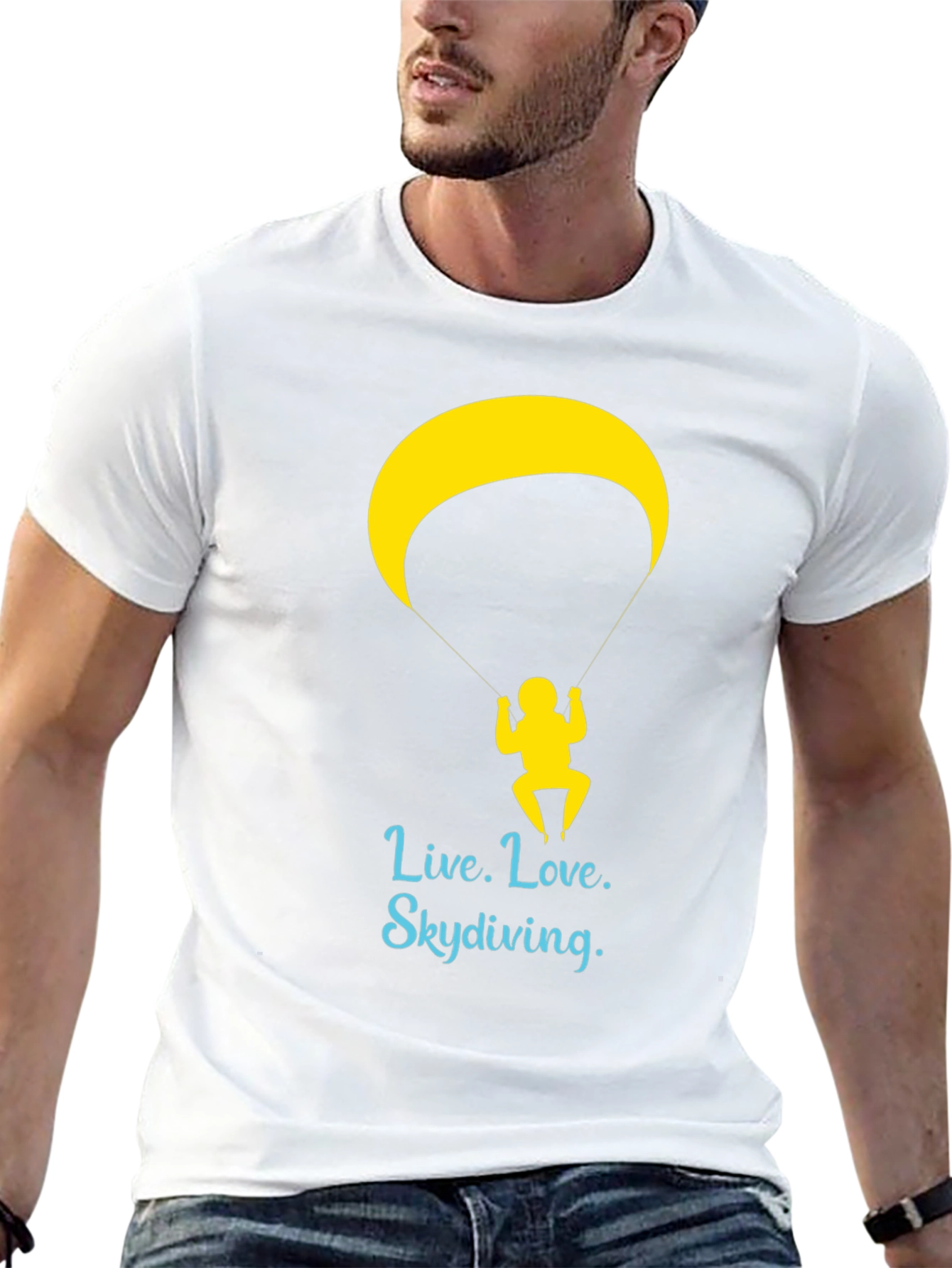 Live Love Skydiving Graphic Tee - Black