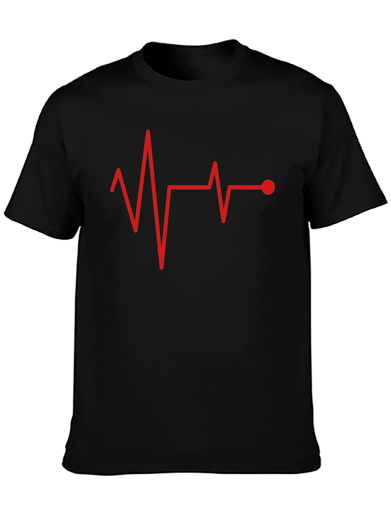Heartbeat Pulse Black Graphic Tee