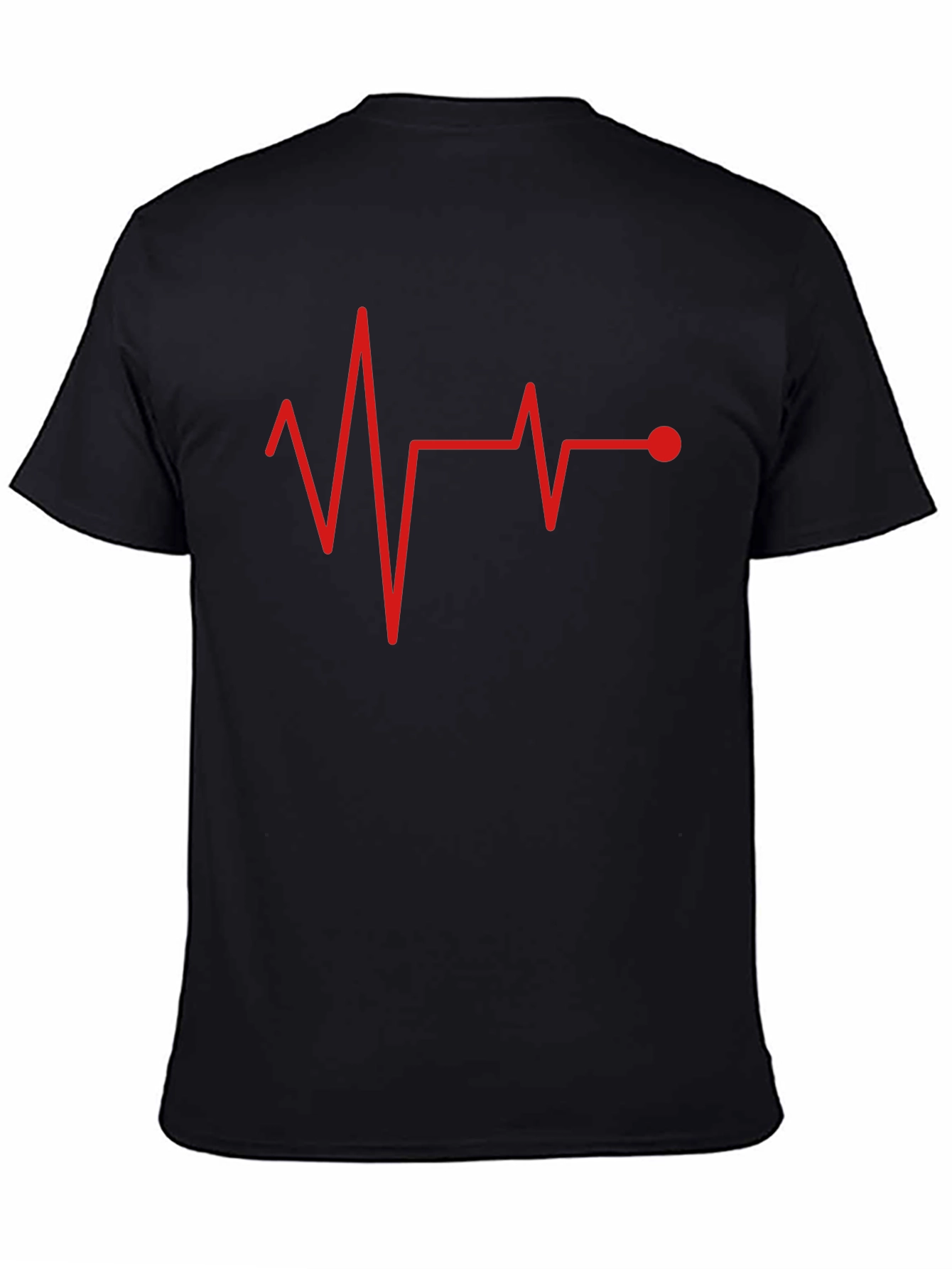 Heartbeat Pulse Black Graphic Tee