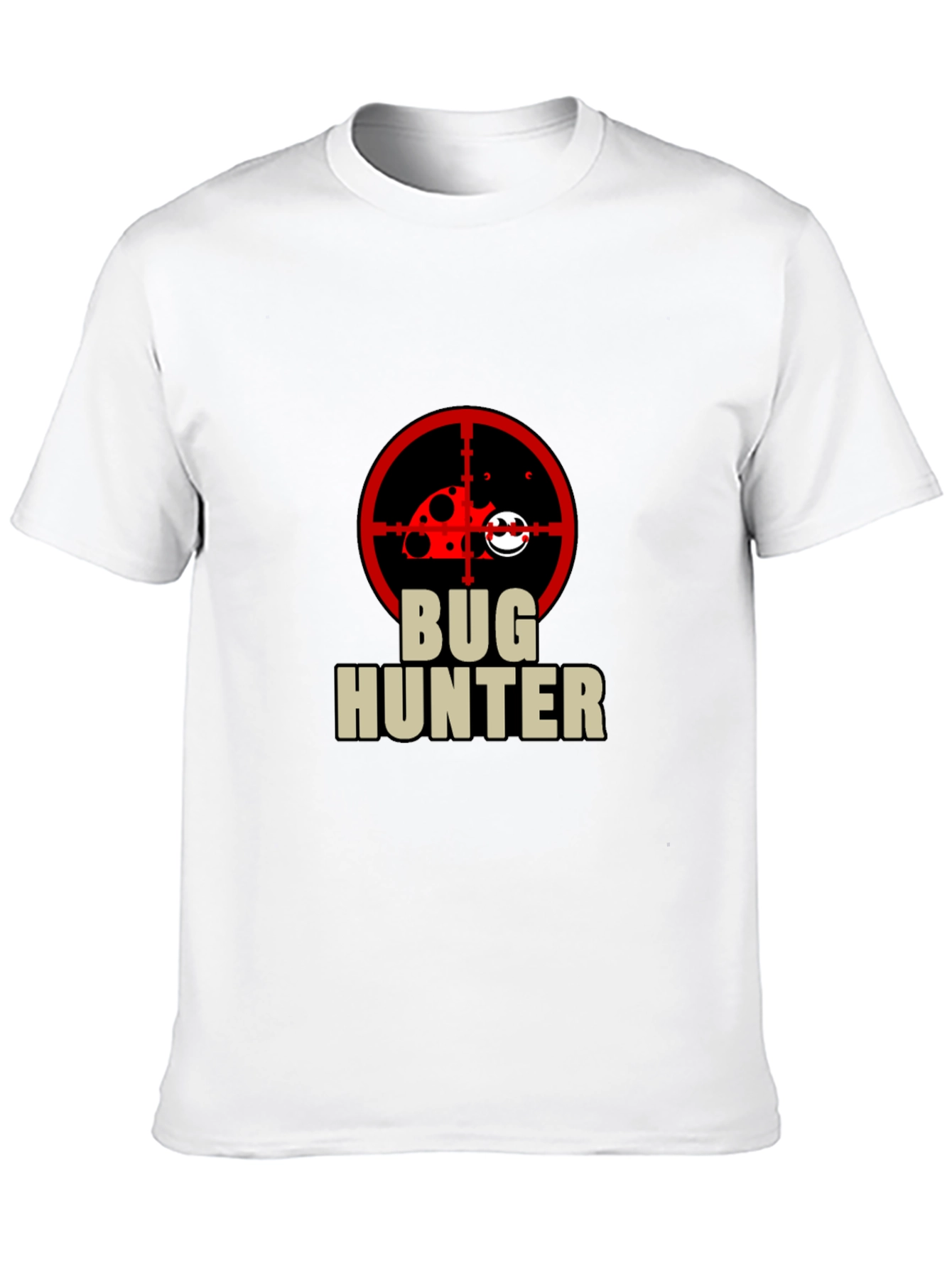 Bug Hunter Graphic Tee - Black Cotton T-Shirt