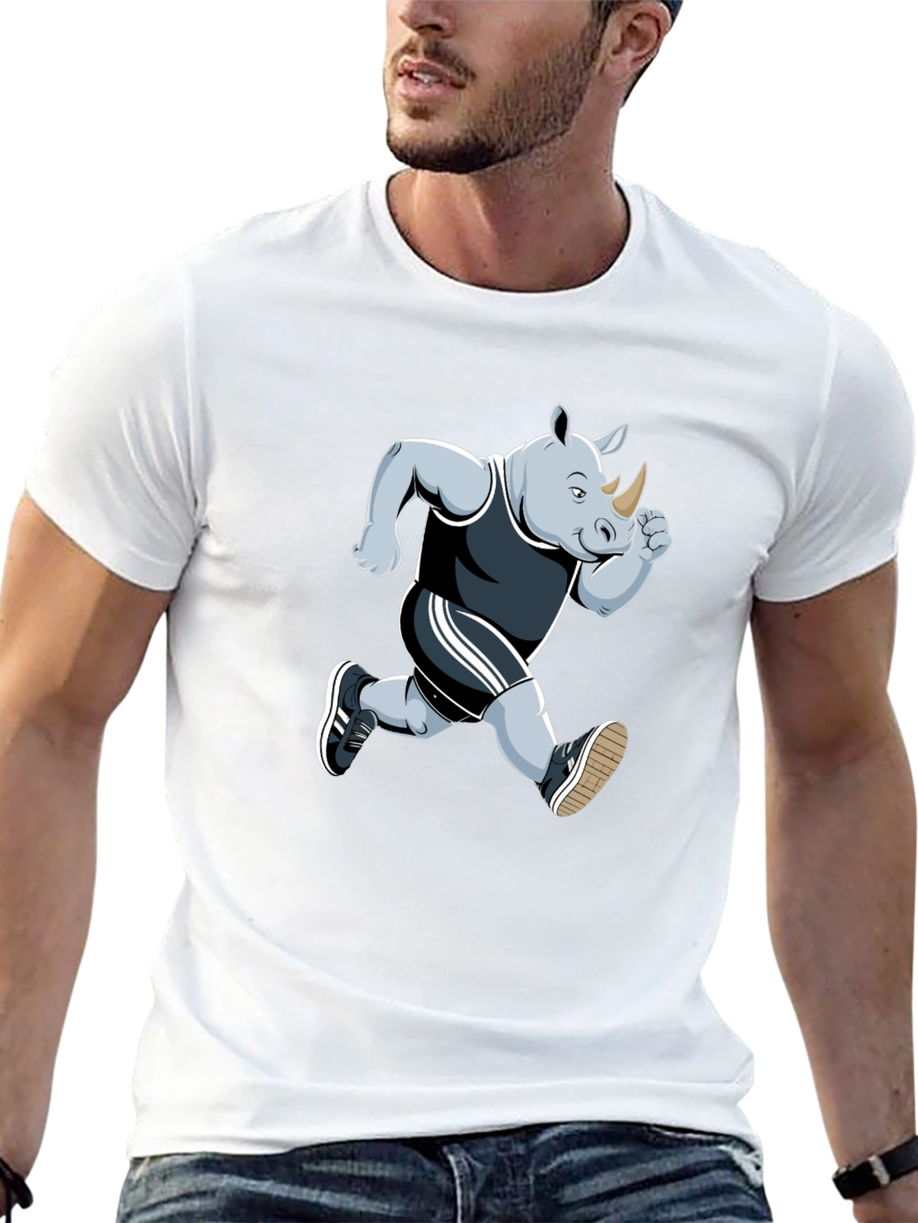 Running Rhino Graphic Tee - Black T-Shirt