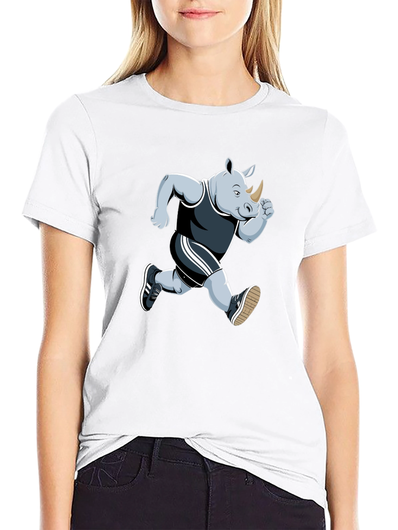 Running Rhino Graphic Tee - Black T-Shirt