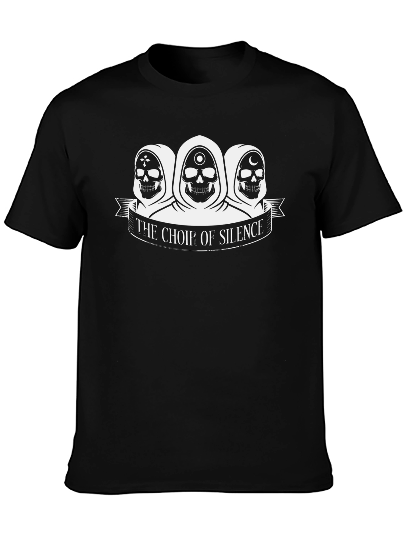 Choir of Silence Graphic Tee - Black Cotton T-Shirt