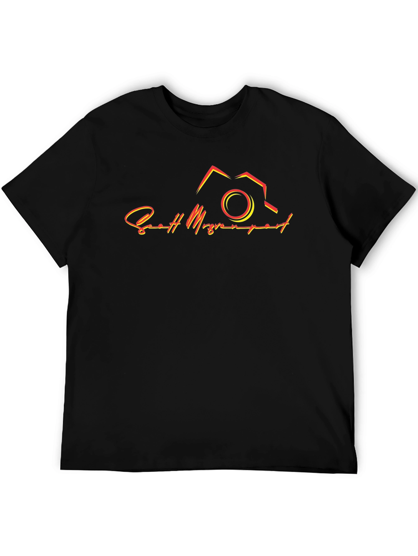 Stylish Black Graphic T-Shirt for Photography Lovers