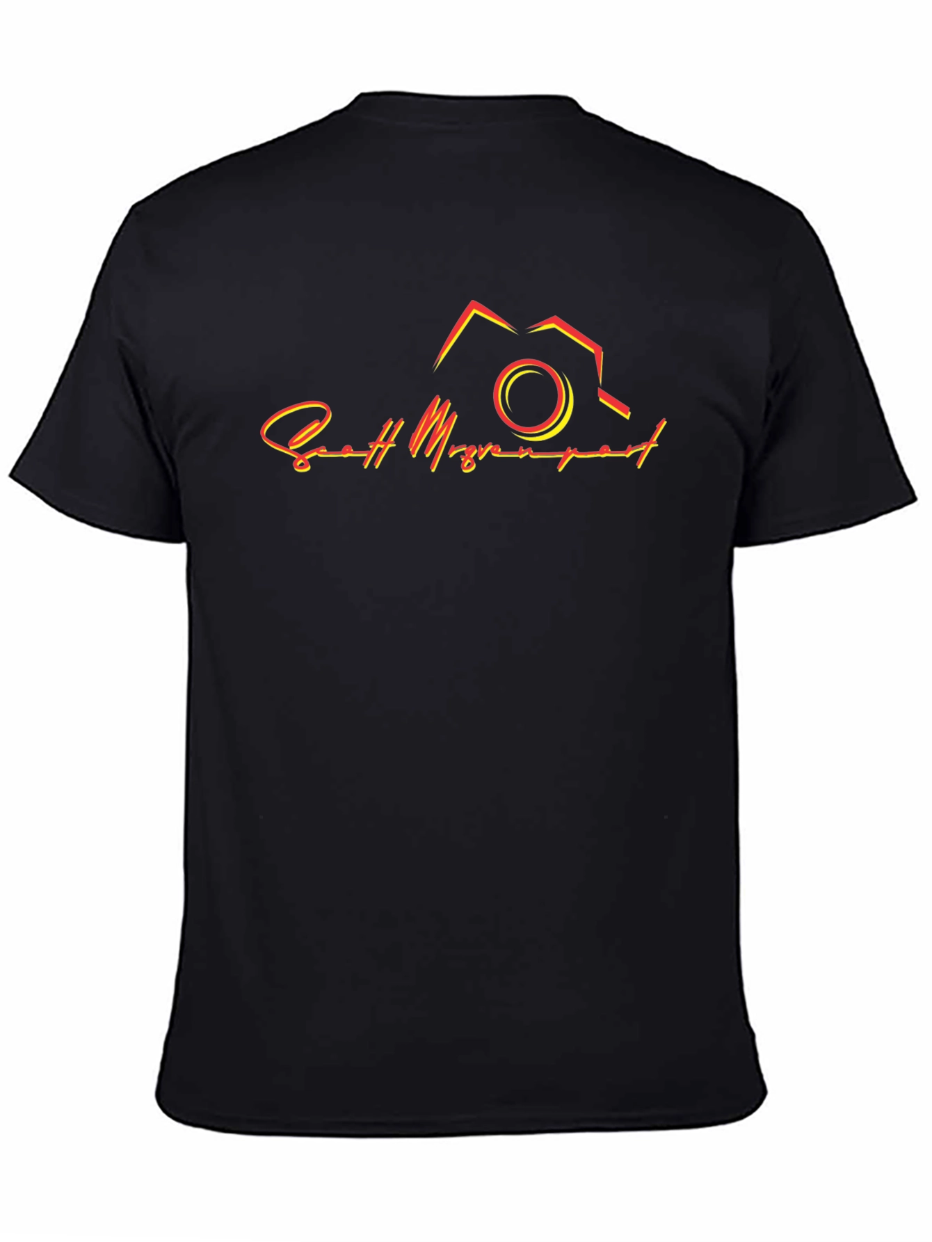 Stylish Black Graphic T-Shirt for Photography Lovers