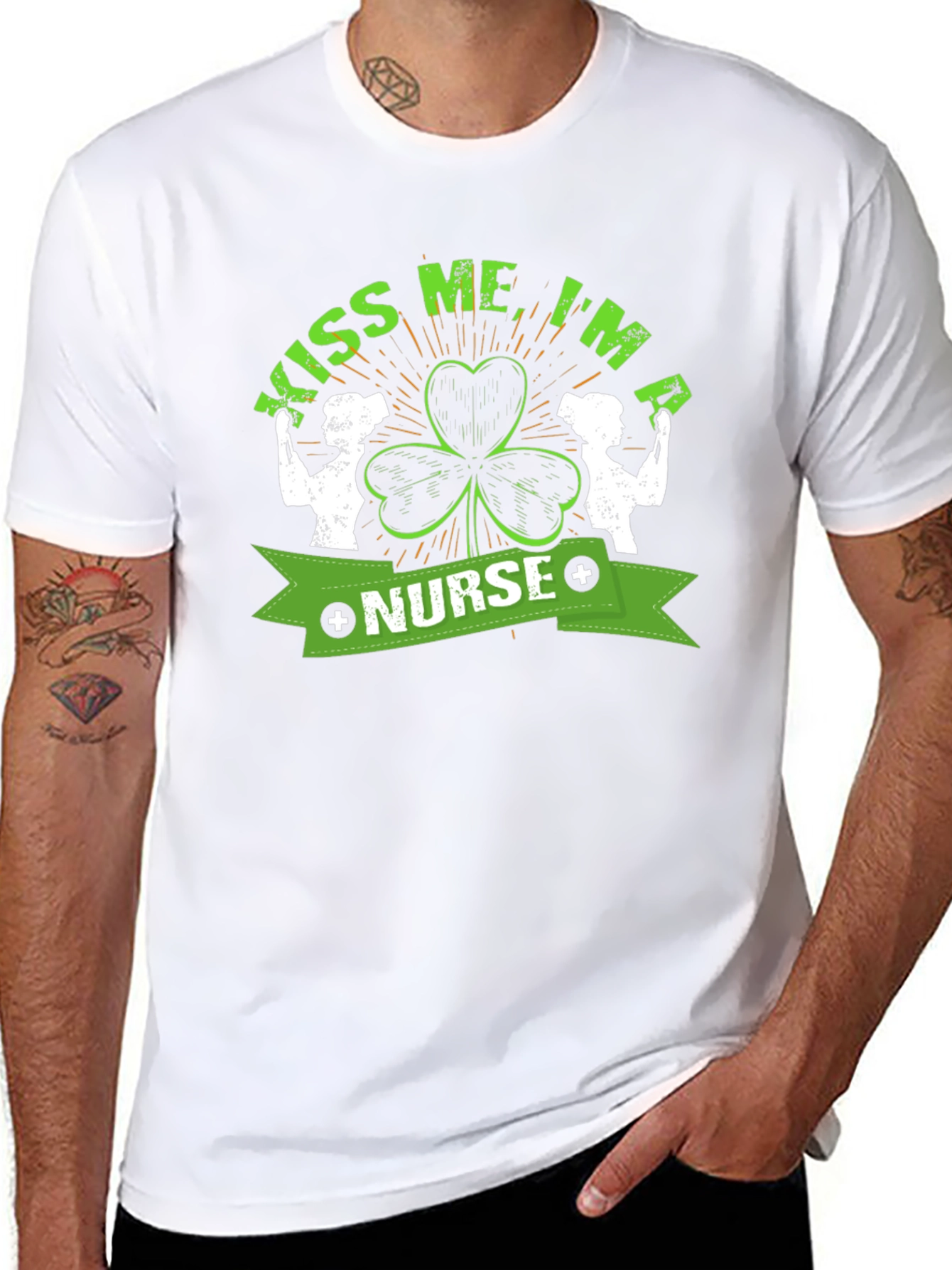 Kiss Me Im A Nurse St. Patricks Day T-Shirt