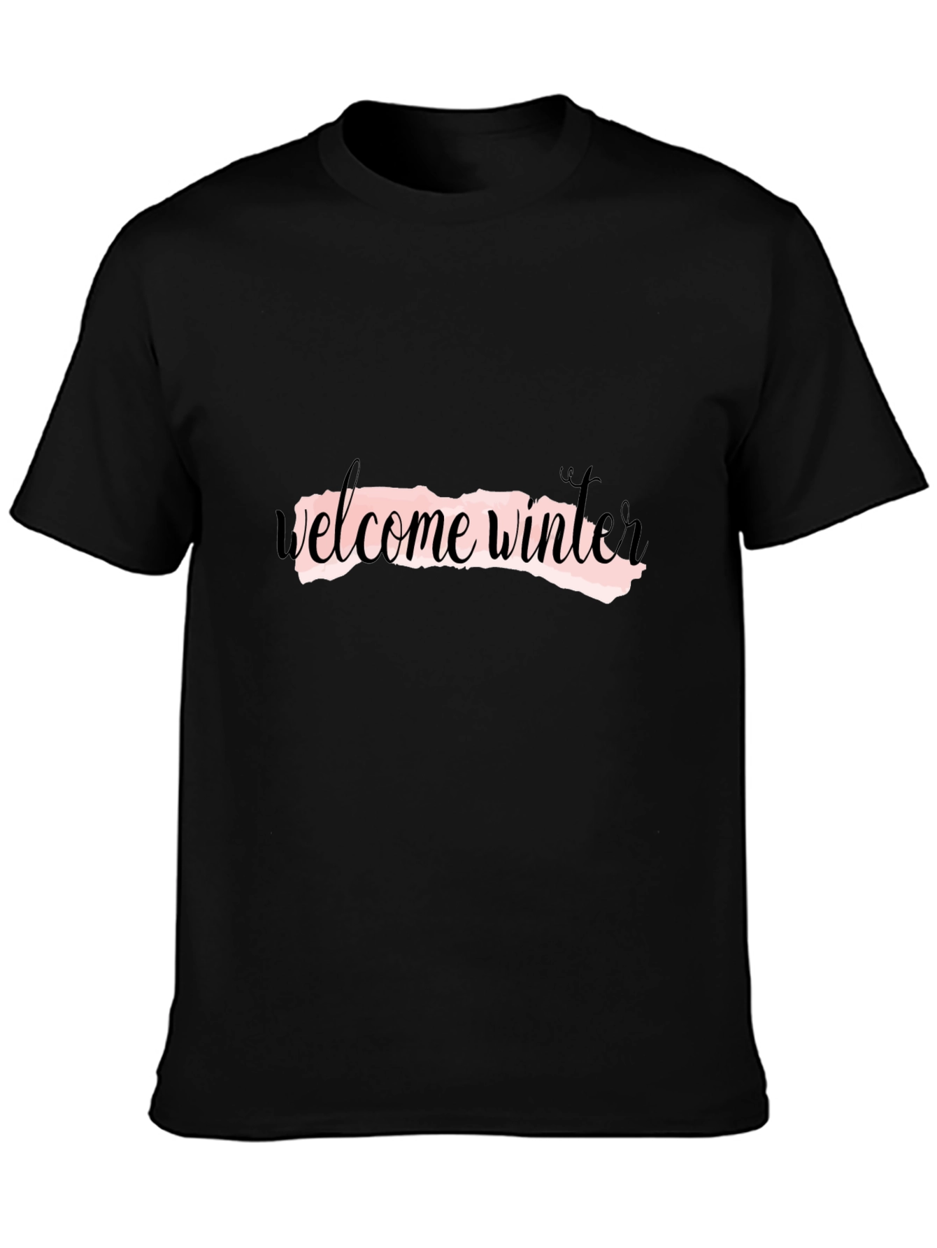 Welcome Winter Black Graphic Tee