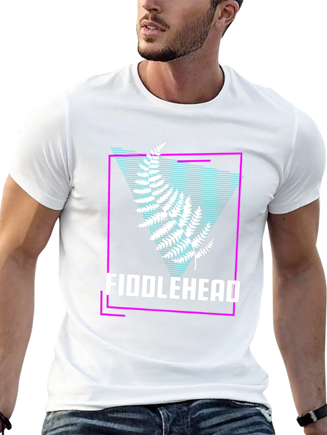 Fiddlehead Fern Graphic T-Shirt - Retro Design