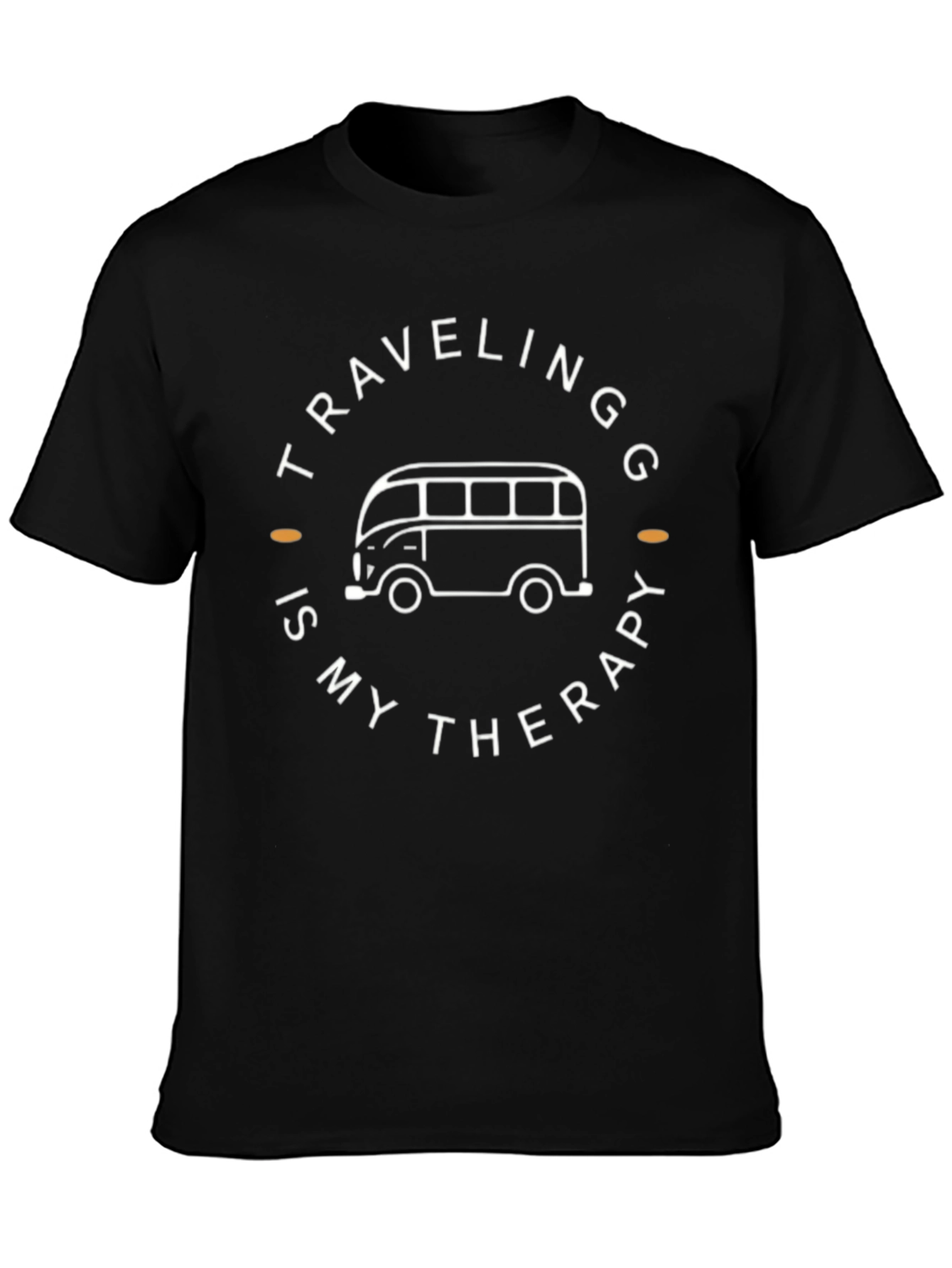 Travel Therapy Tee - Black Comfort Fit T-Shirt
