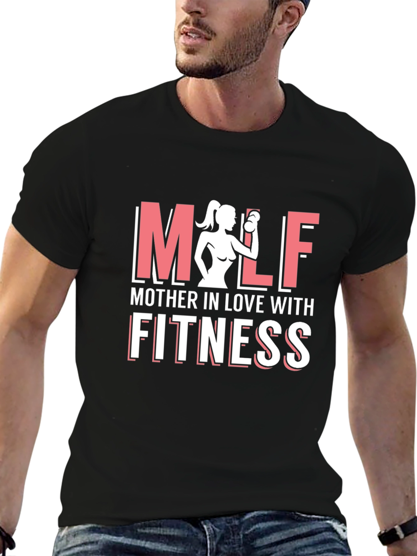 MILF Mother Fitness Black Graphic Tee