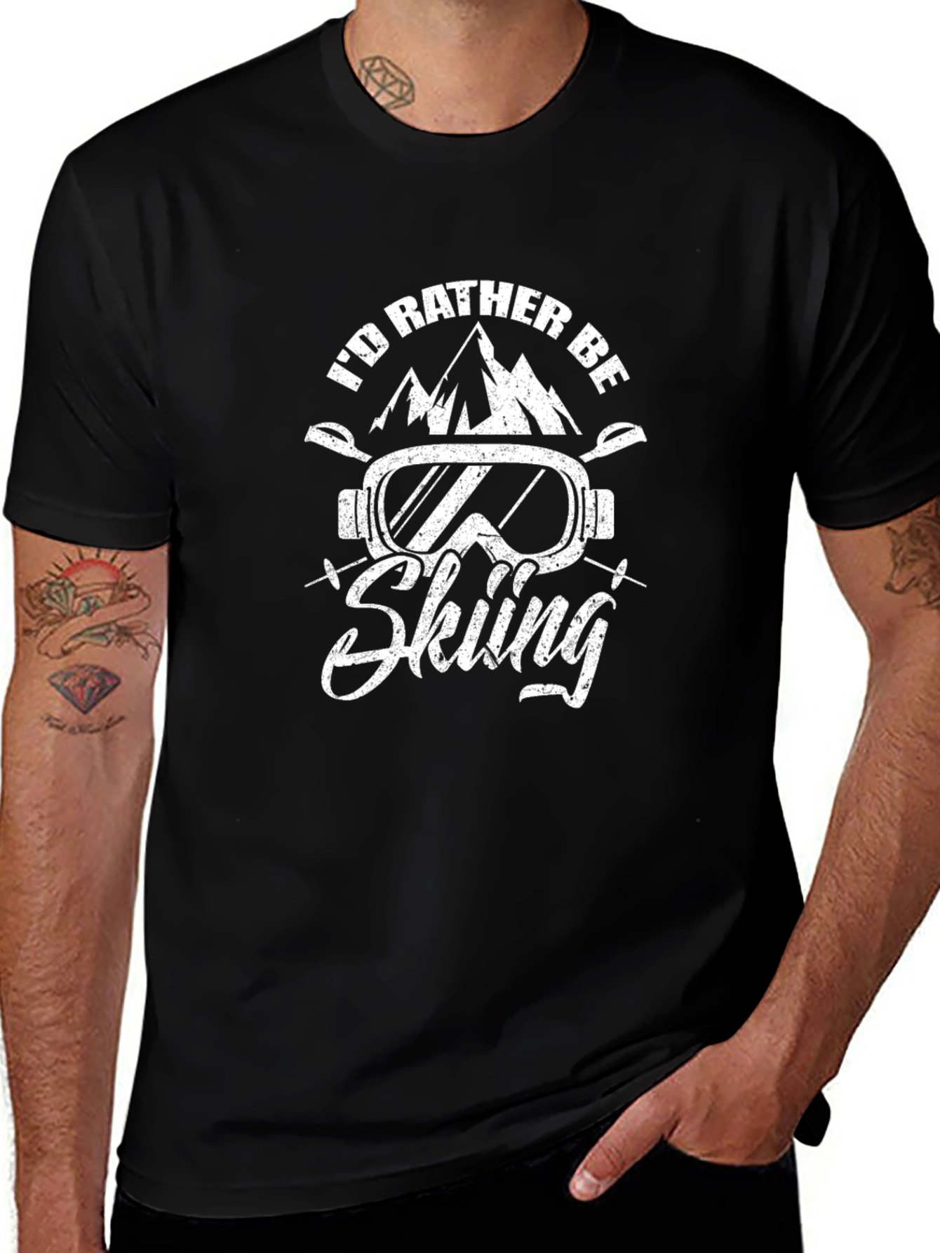 Id Rather Be Skiing Graphic T-Shirt