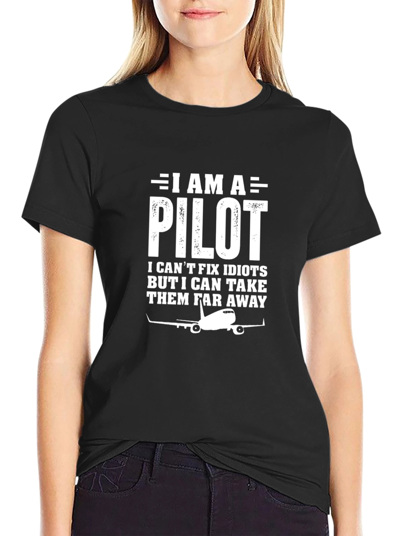Pilot T-Shirt - Cant Fix Idiots Take Them Away
