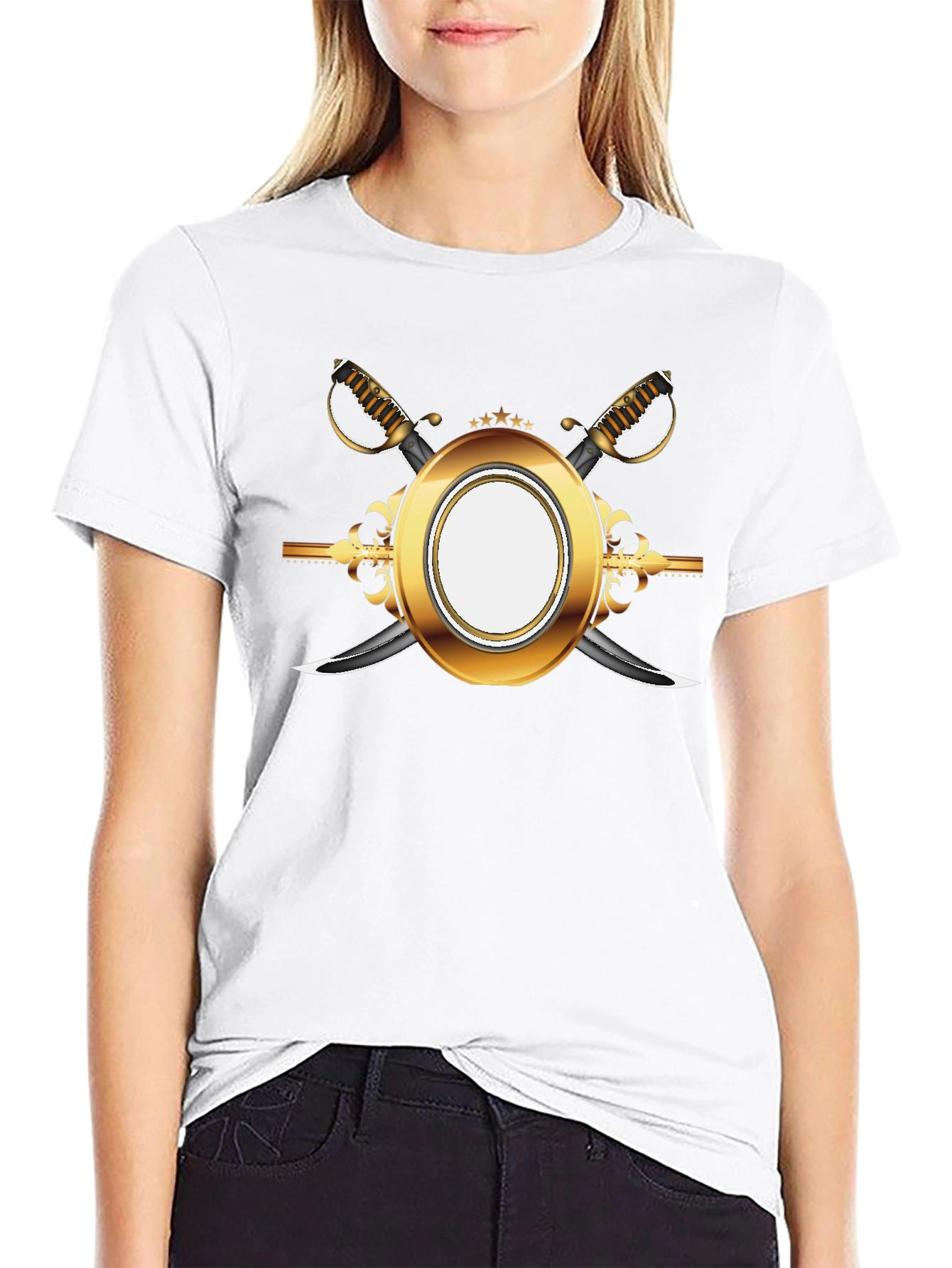 Gold Emblem Black T-Shirt