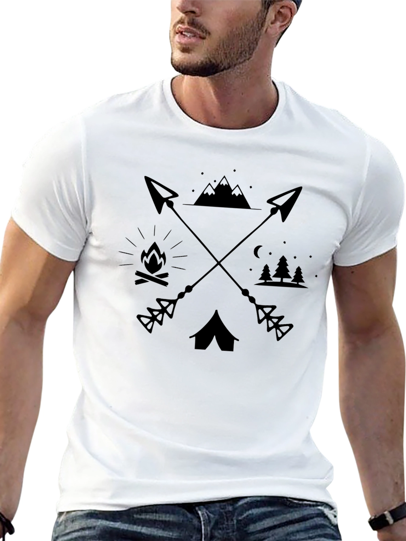 Outdoor Adventure Graphic Tee - Camping & Nature
