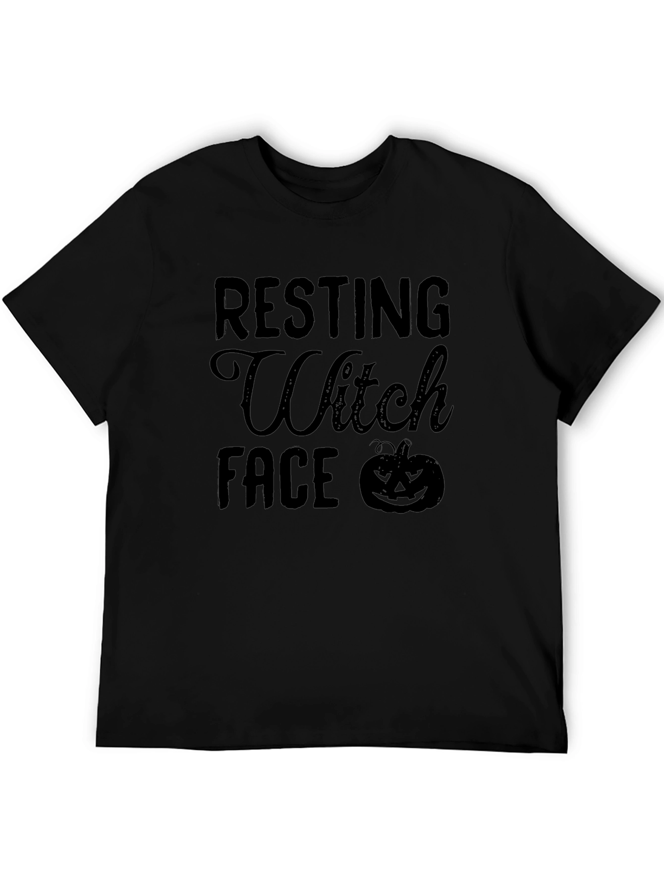 Resting Witch Face Graphic Halloween T-Shirt