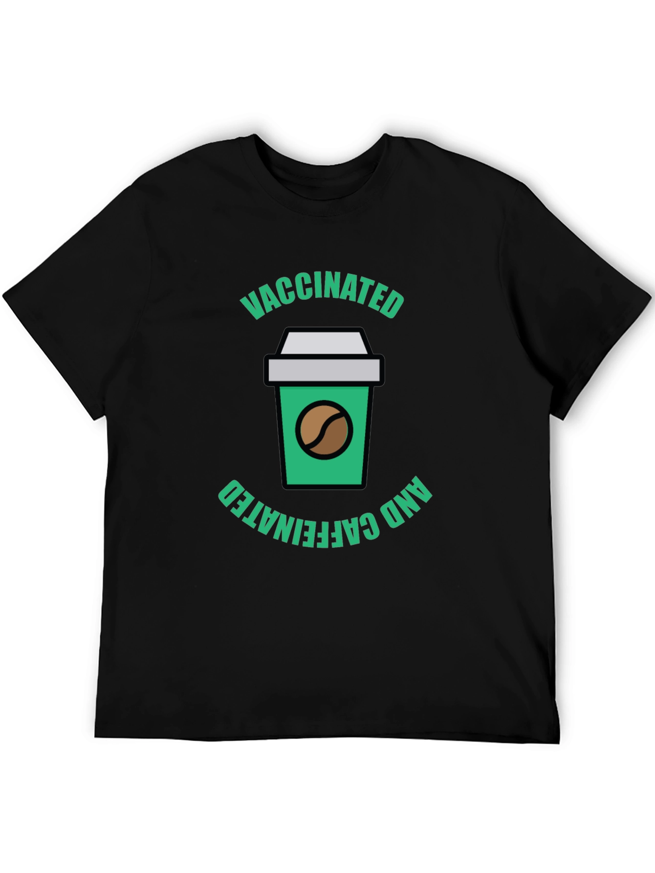 Vaccinated and Caffeinated Graphic Tee