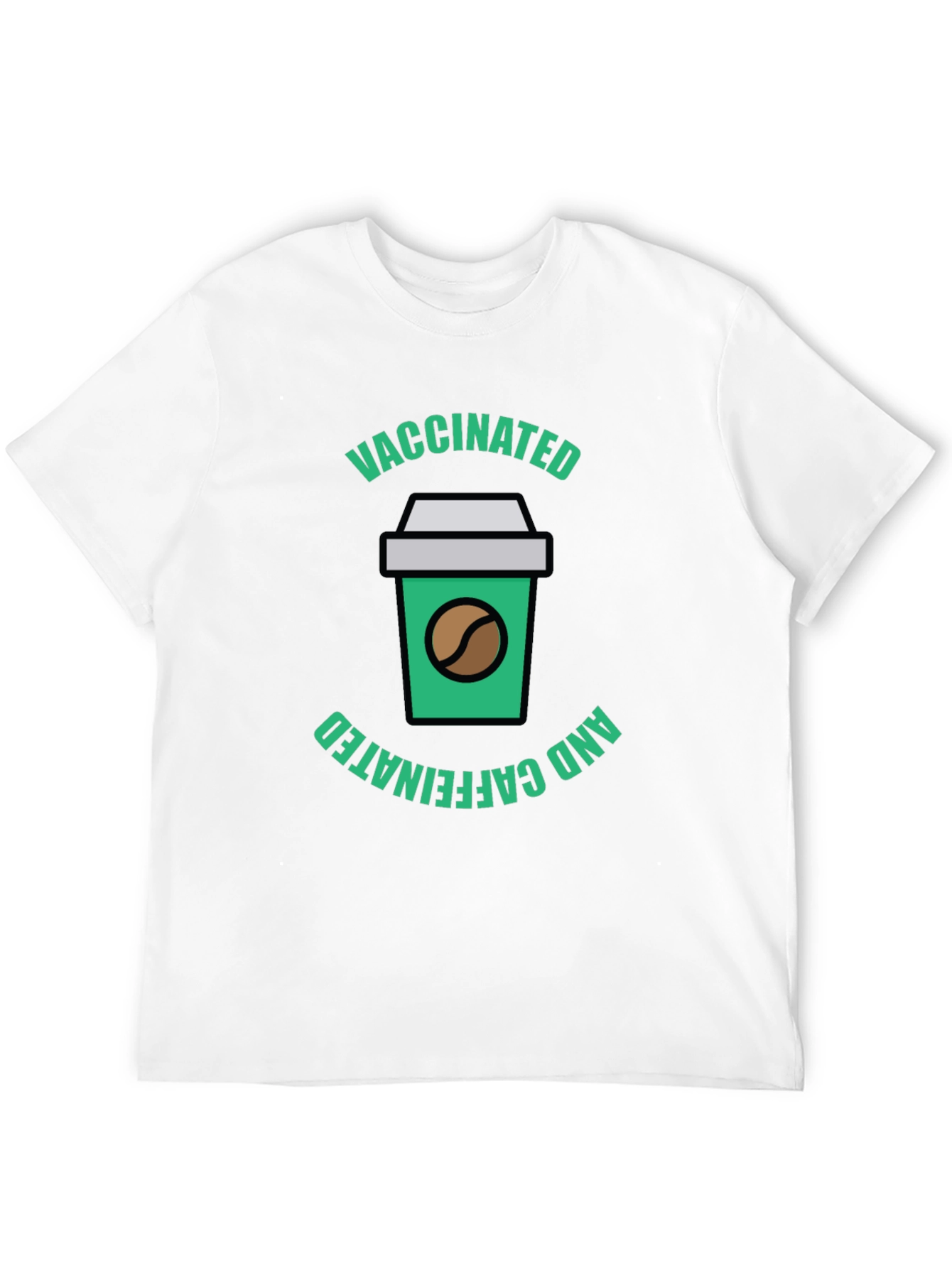 Vaccinated and Caffeinated Graphic Tee