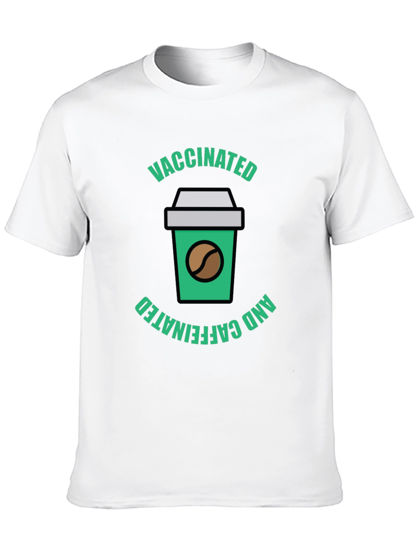 Vaccinated and Caffeinated Graphic Tee