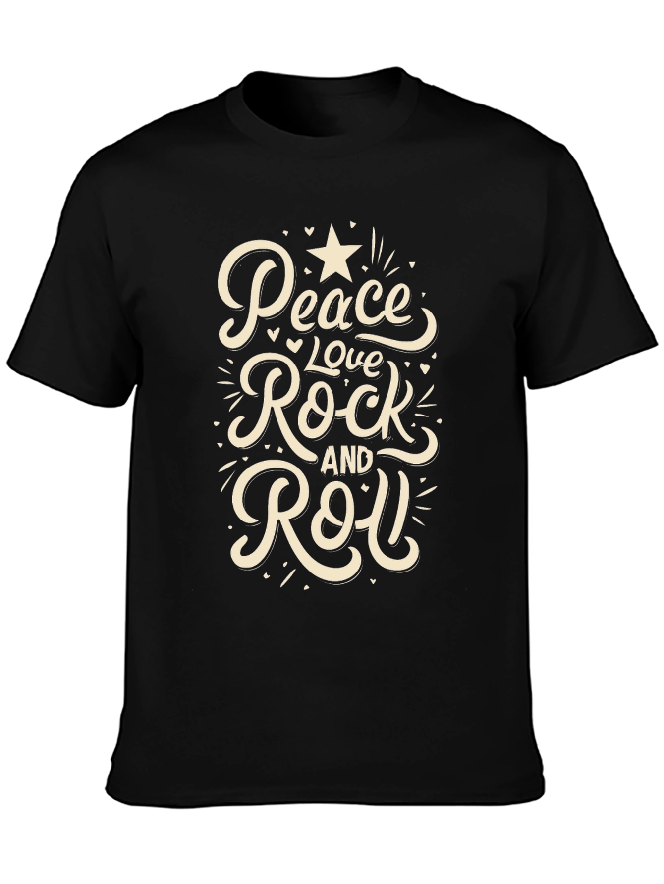 Peace Love Rock and Roll Graphic T-Shirt