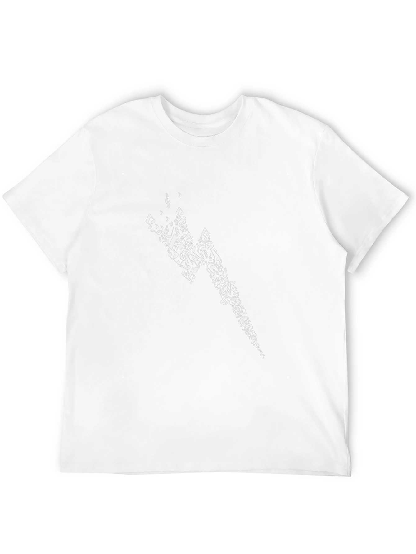 Musical Note Lightning Bolt Black Graphic Tee