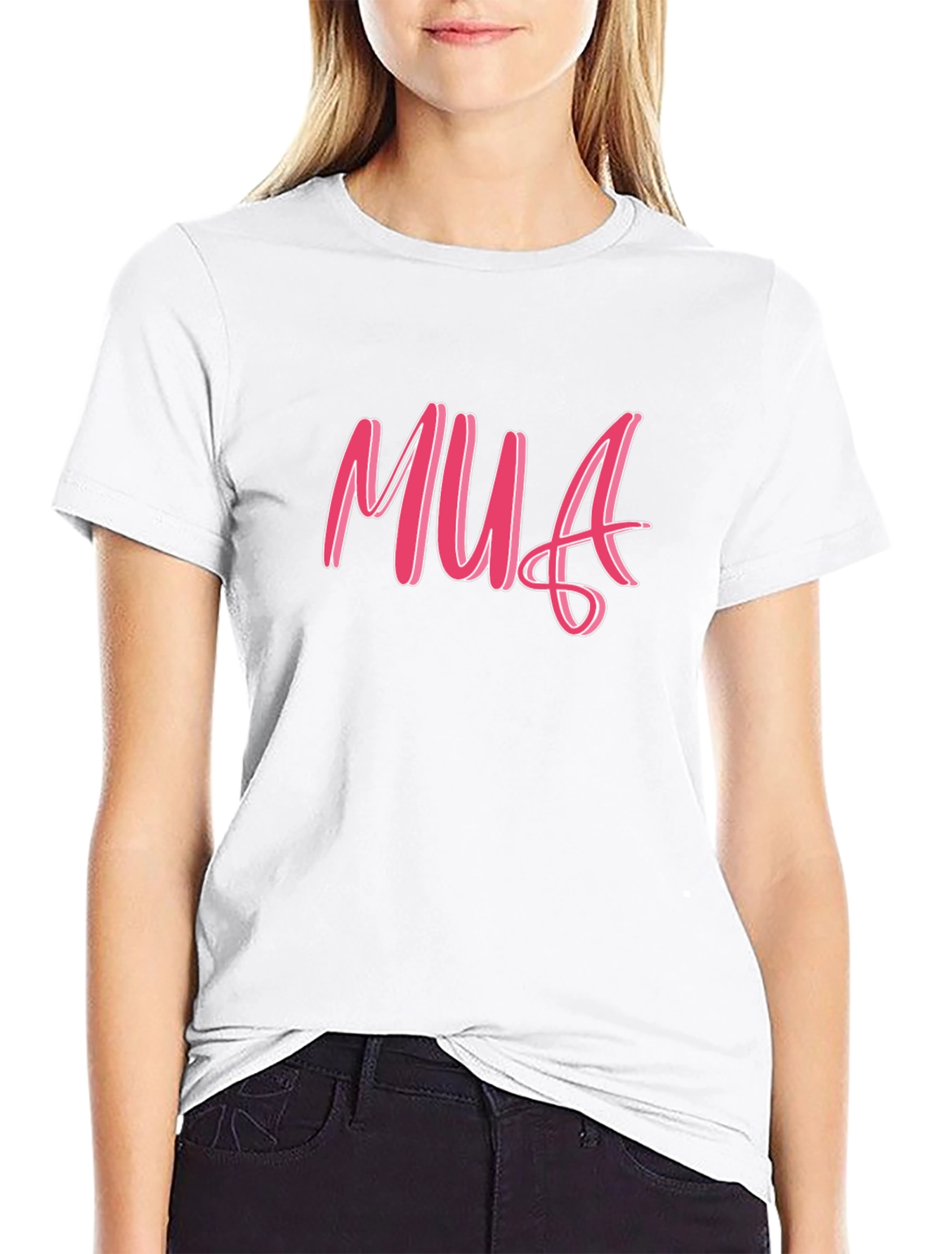 Pink MUA Graphic Tee - Unisex Black T-Shirt