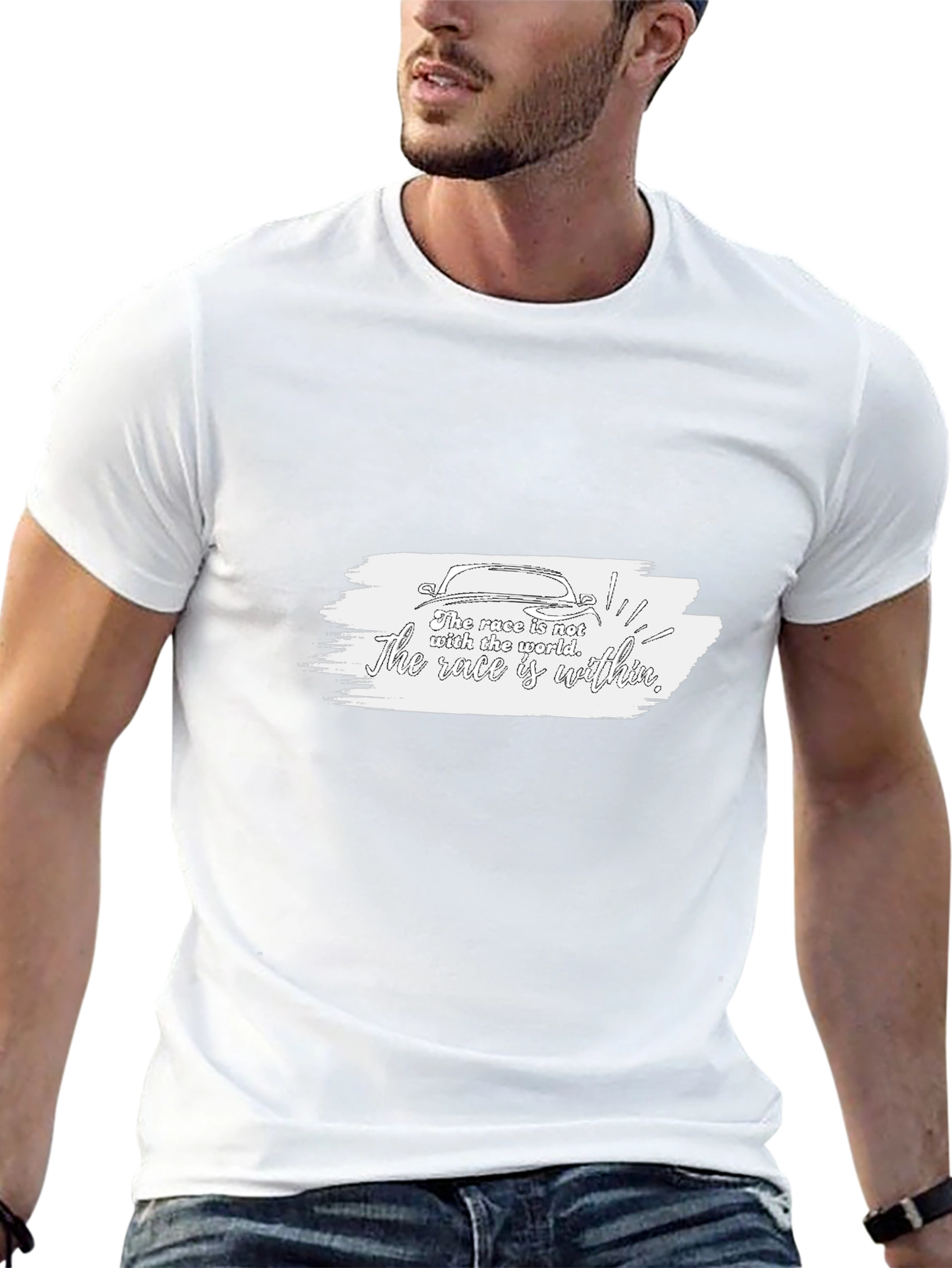 Race Within Graphic Tee - Black