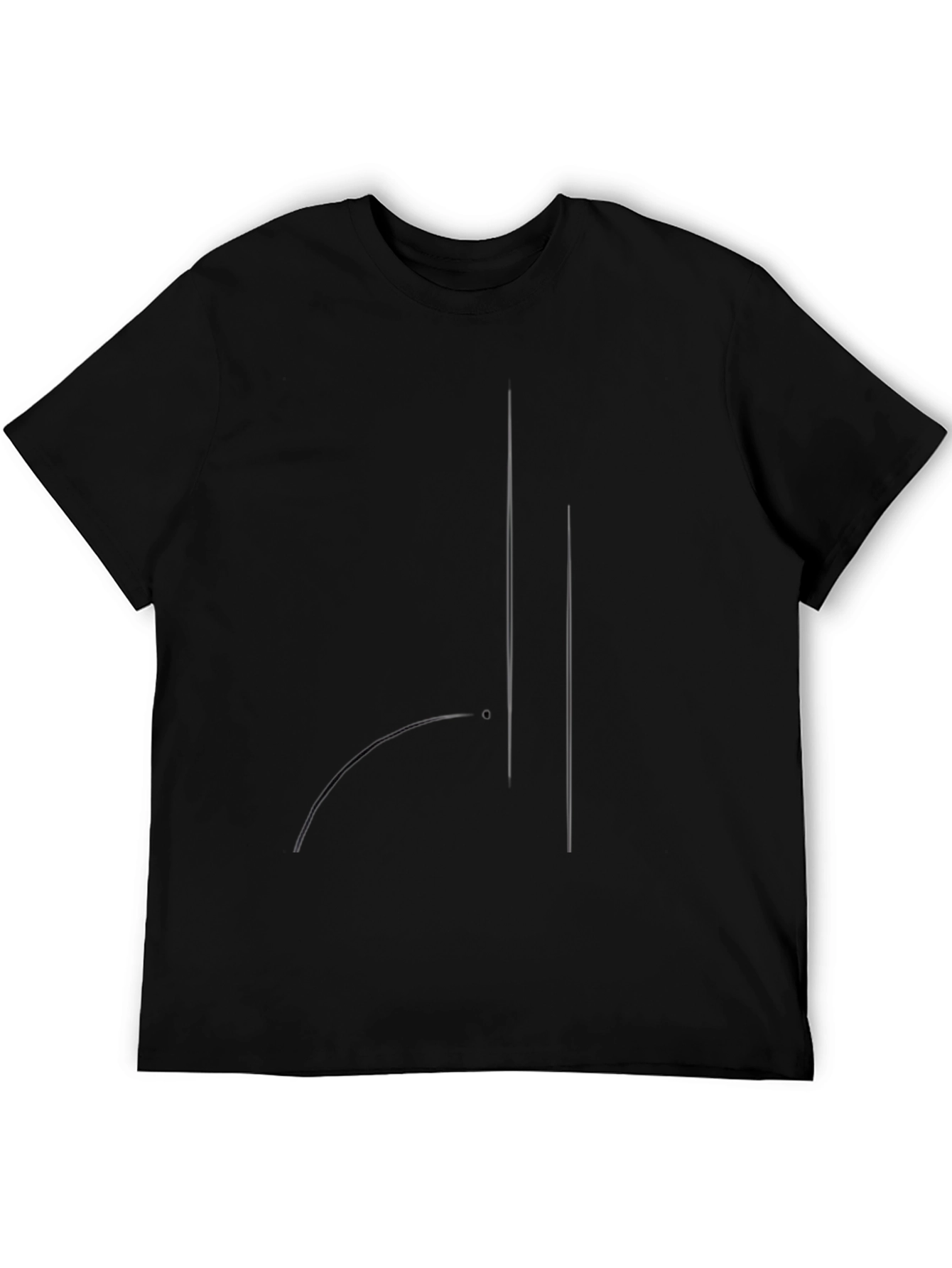 Minimalist Black T-Shirt with Abstract Design