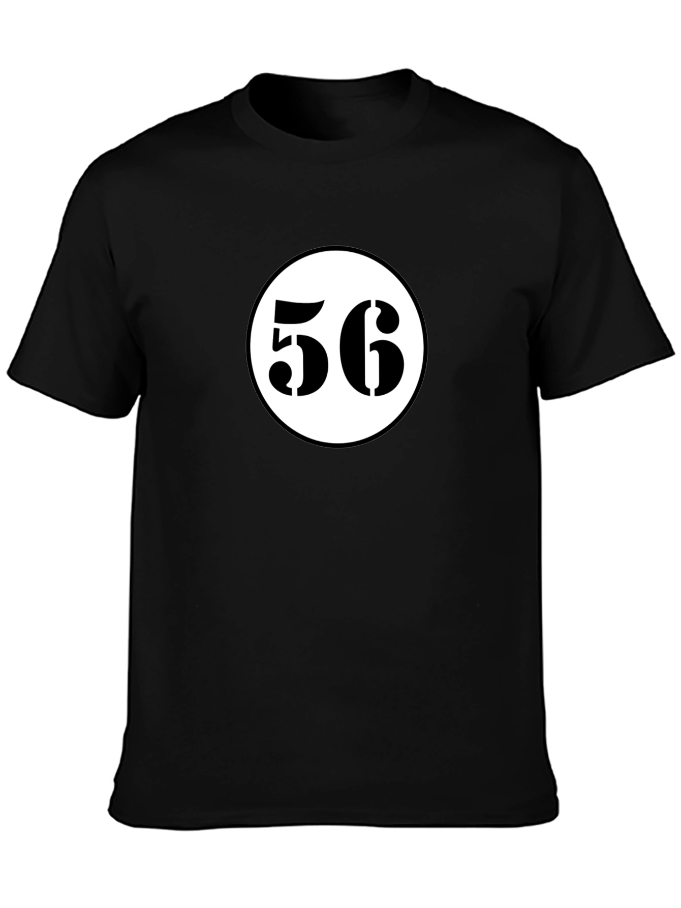 Retro Racing Number 56 Black T-Shirt