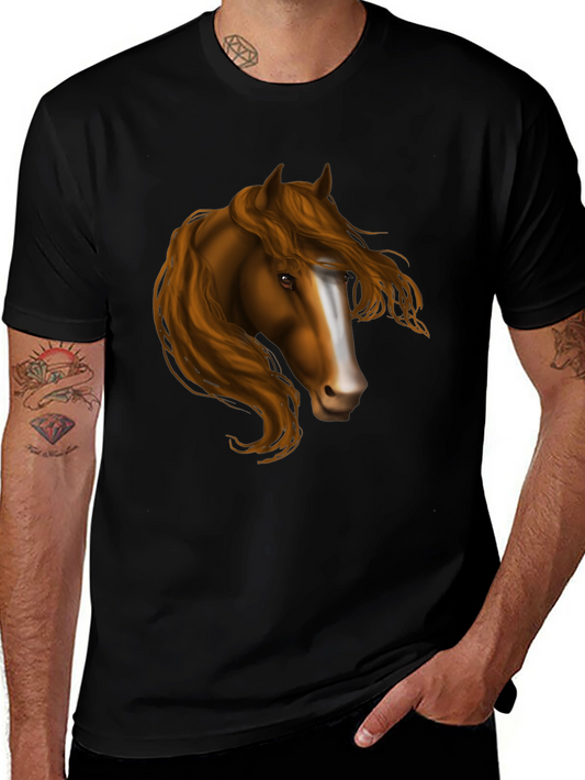Horse Portrait Graphic T-Shirt - Equestrian Style