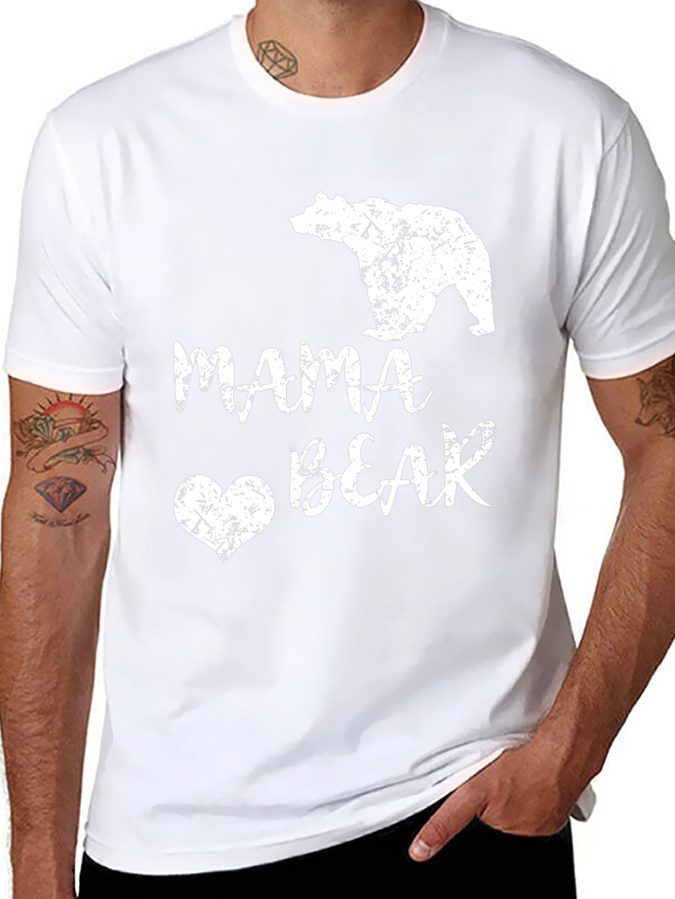 Mama Bear T-Shirt - Distressed Design