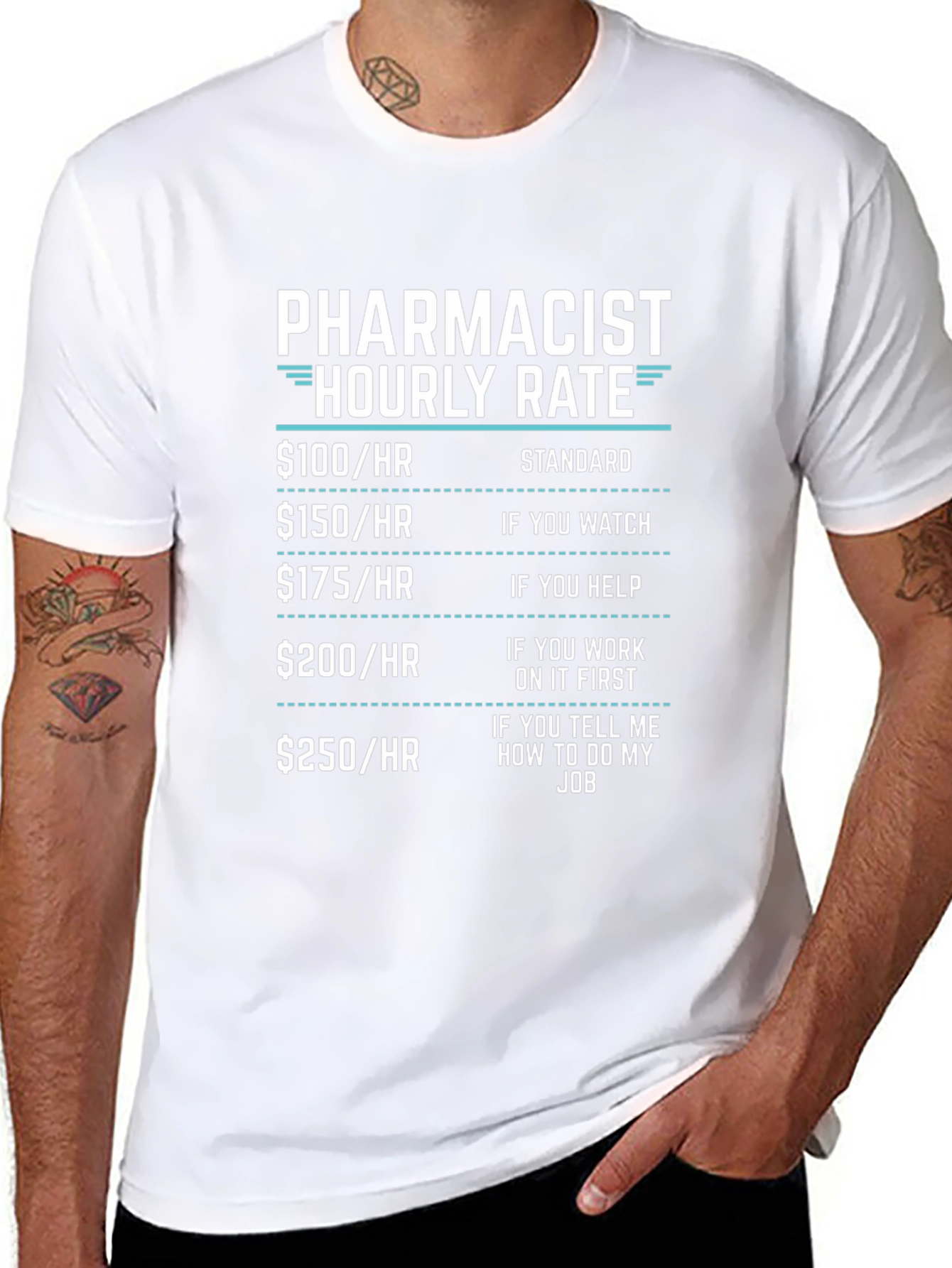 Pharmacist Hourly Rate Funny T-Shirt