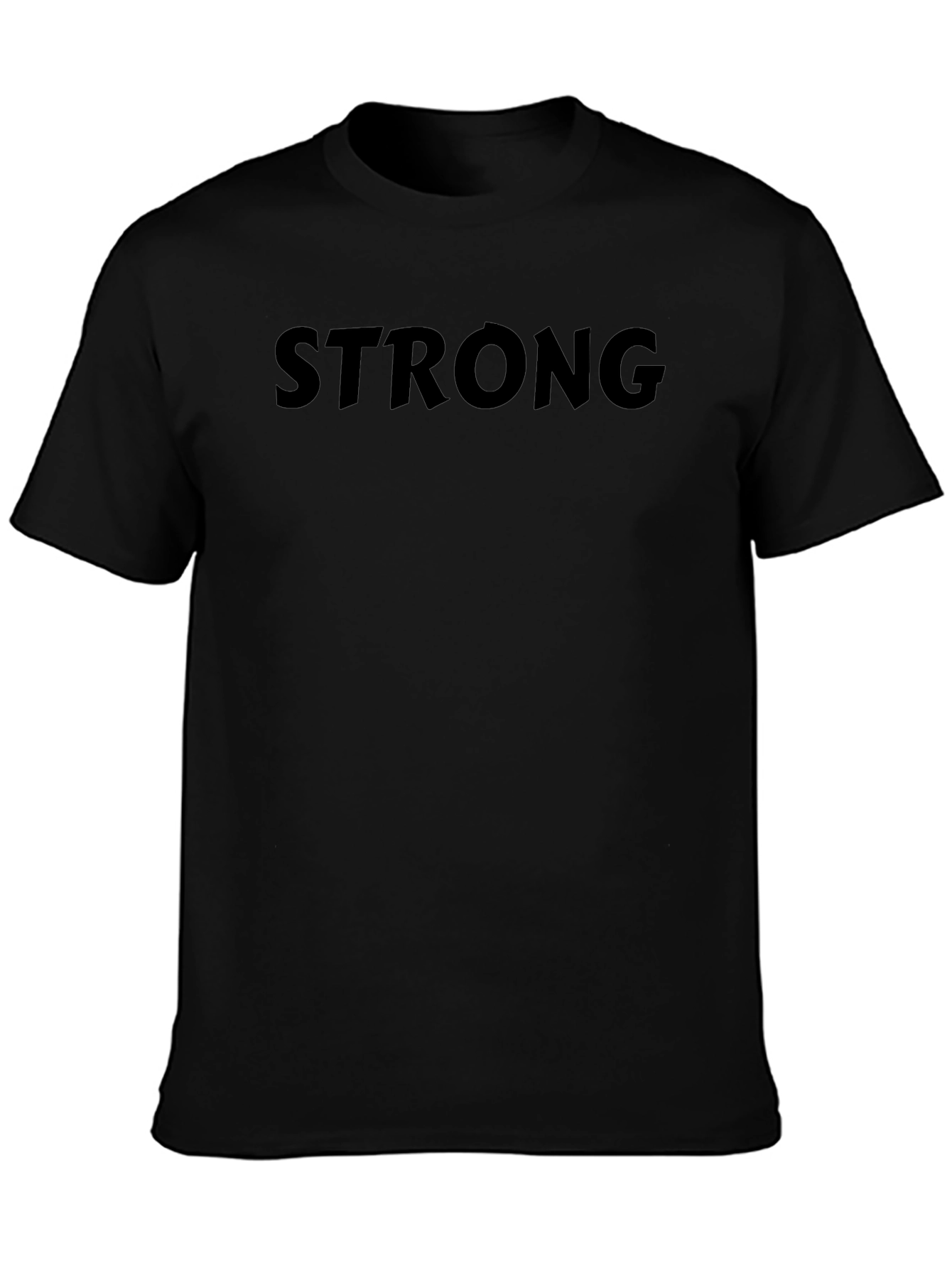 Mens STRONG Black T-Shirt - Casual Style