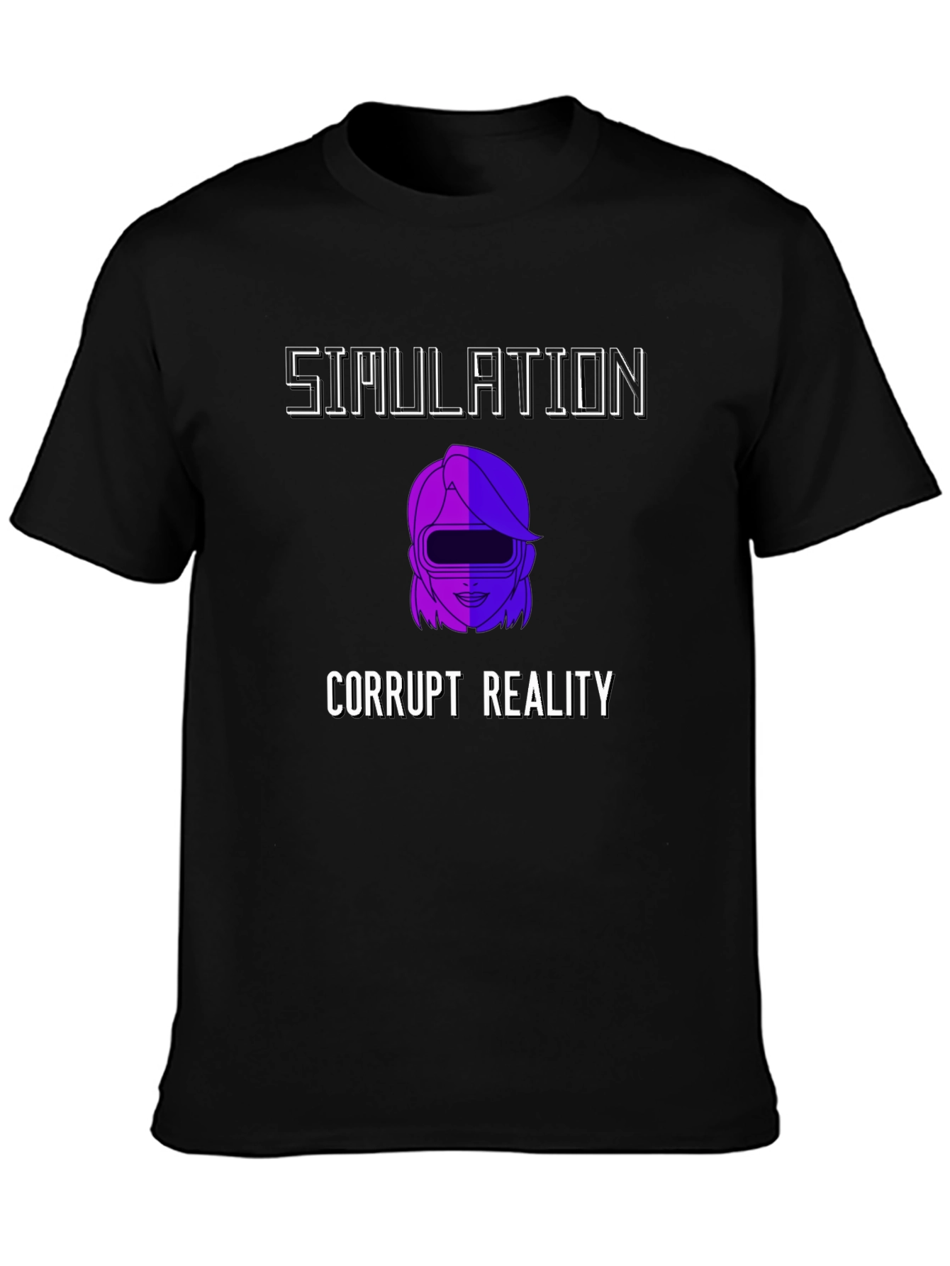 Simulation Corrupt Reality Graphic T-Shirt