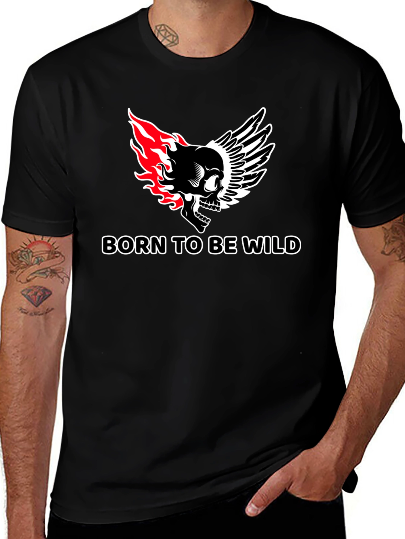 Born to be Wild Skull Graphic Tee