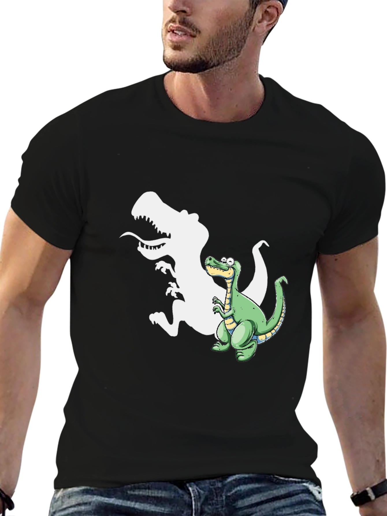 Dinosaur Shadow T-Shirt - Fun Graphic Tee