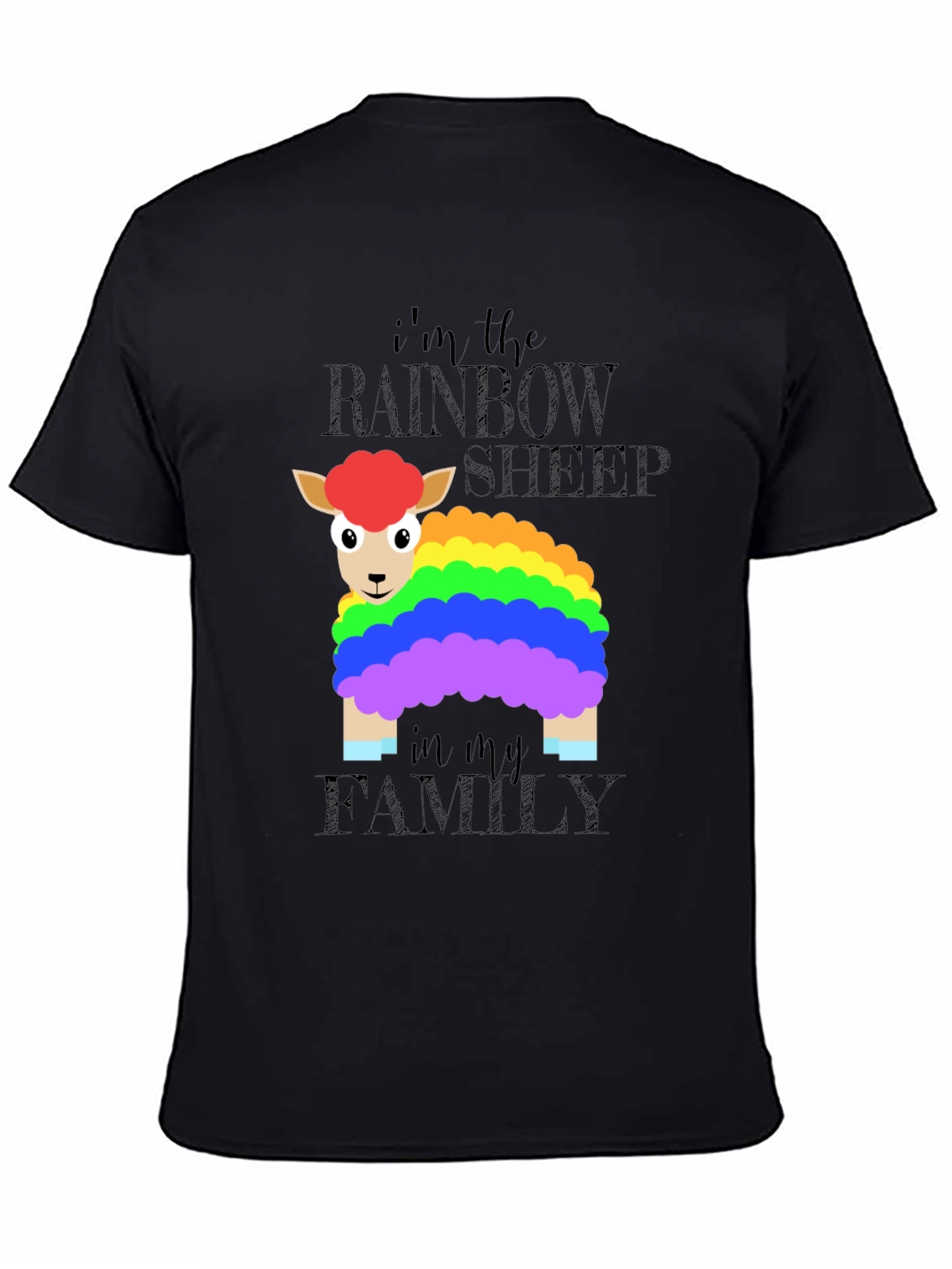 Rainbow Sheep Graphic T-Shirt