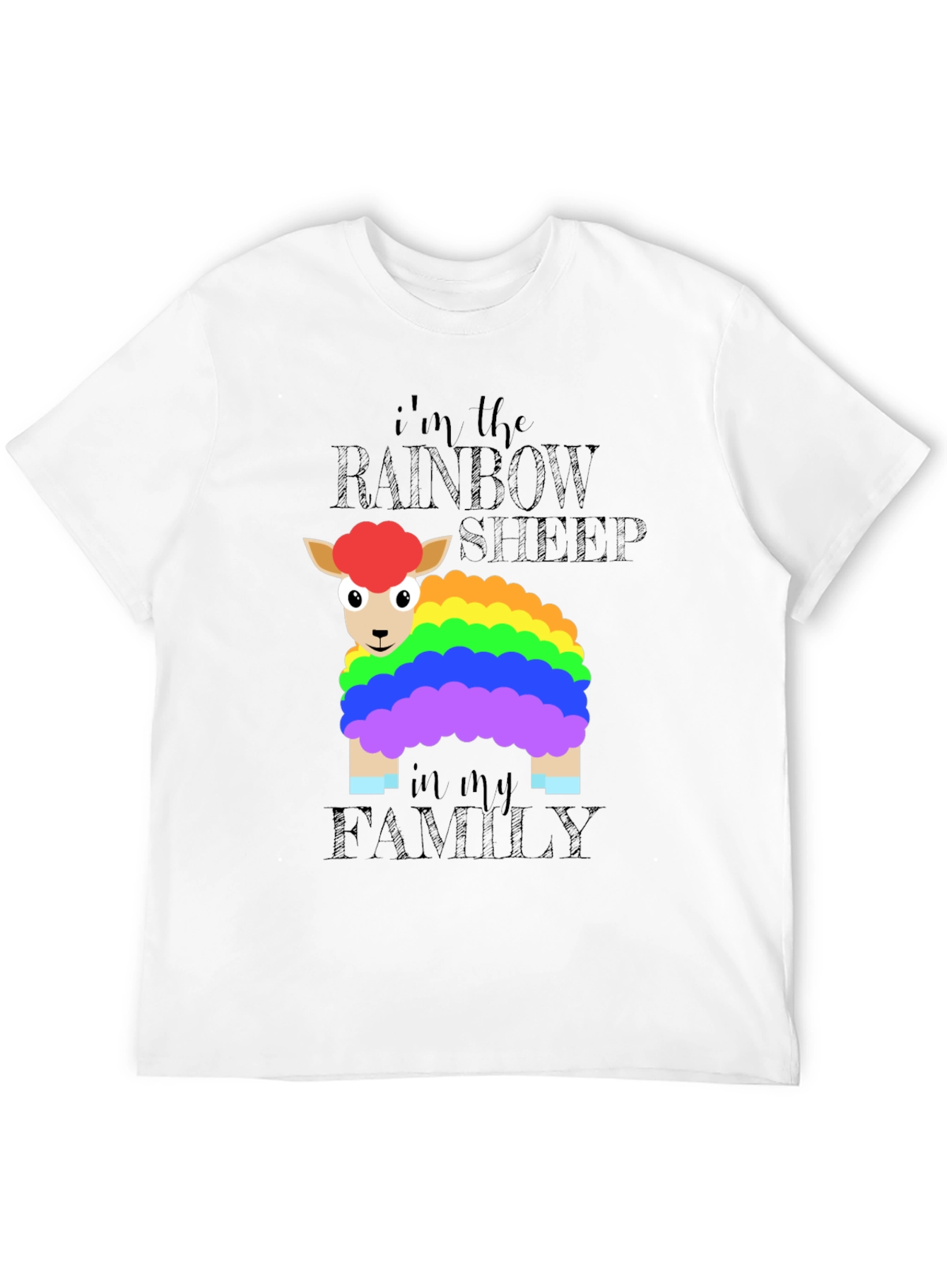 Rainbow Sheep Graphic T-Shirt