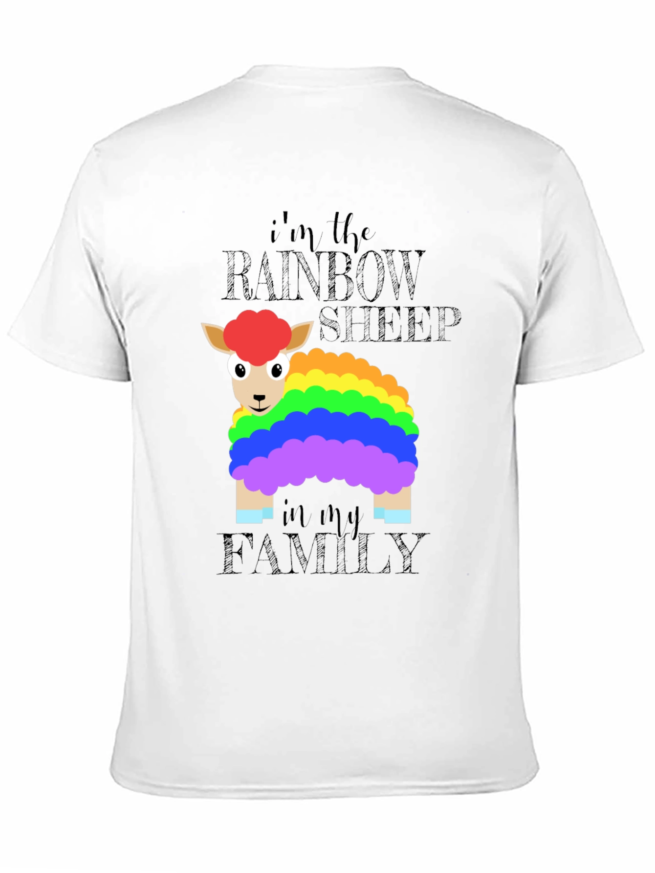 Rainbow Sheep Graphic T-Shirt