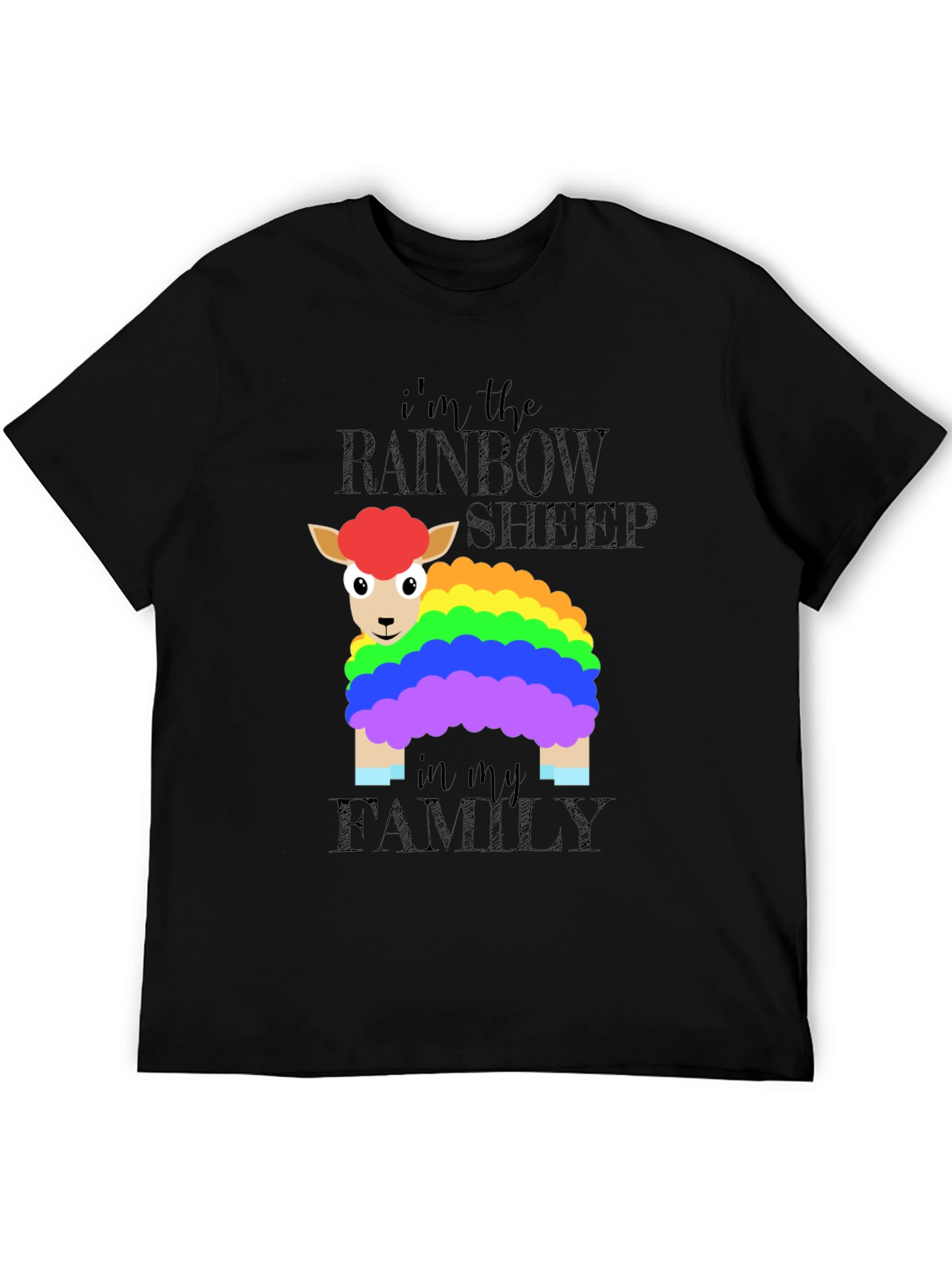 Rainbow Sheep Graphic T-Shirt